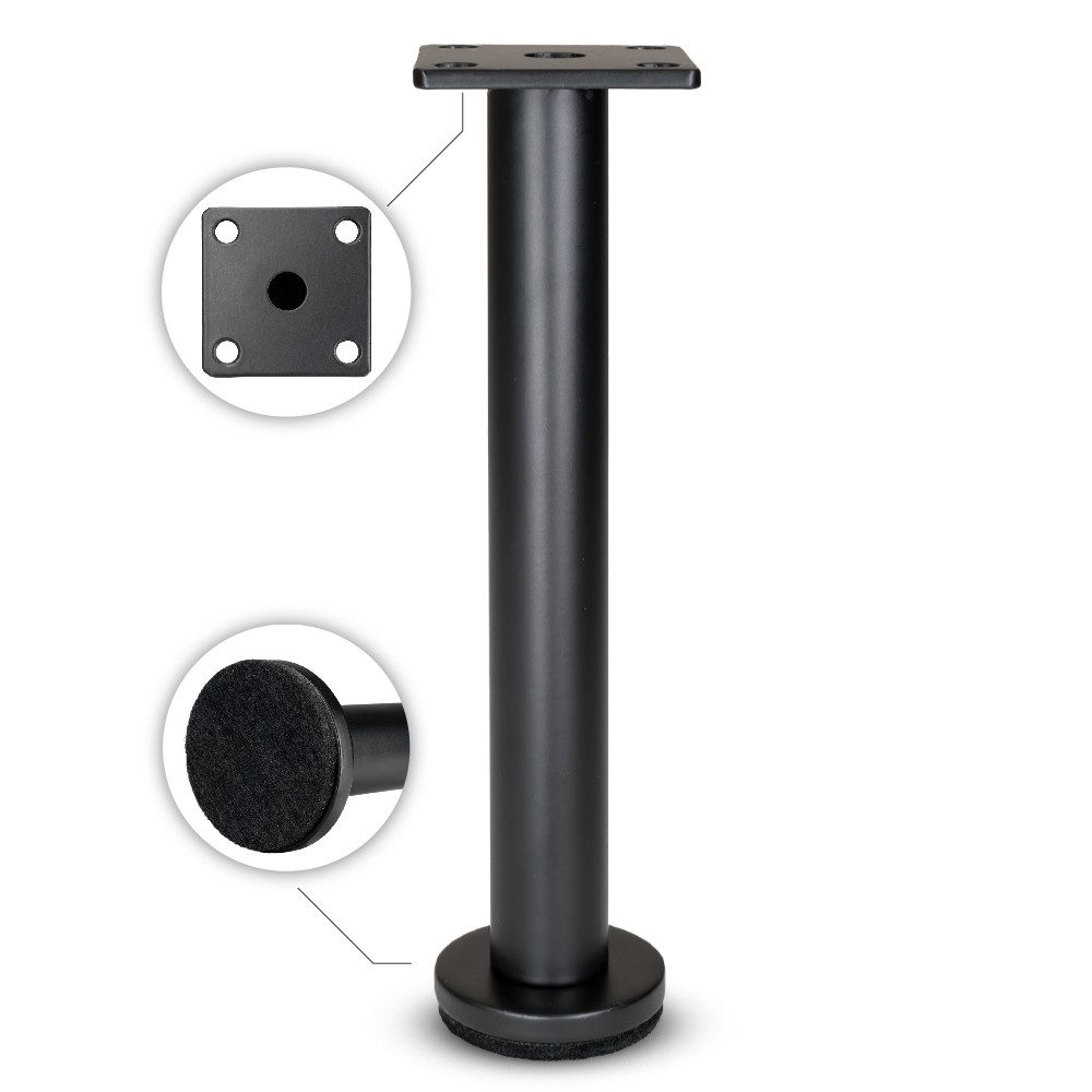 Tischbein Möbelfuß Schwarz Matt 16/18/21cm Möbelbein für Sofa, Bett & Schränke
