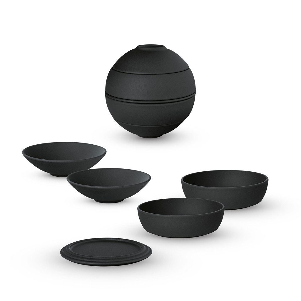 Villeroy & Boch Servier-Set Iconic LaPetiteBoule, Porzellan, (Set, 5-tlg), Premium Porcelain, mikrow.- & spülm.sicher, Made in Germany