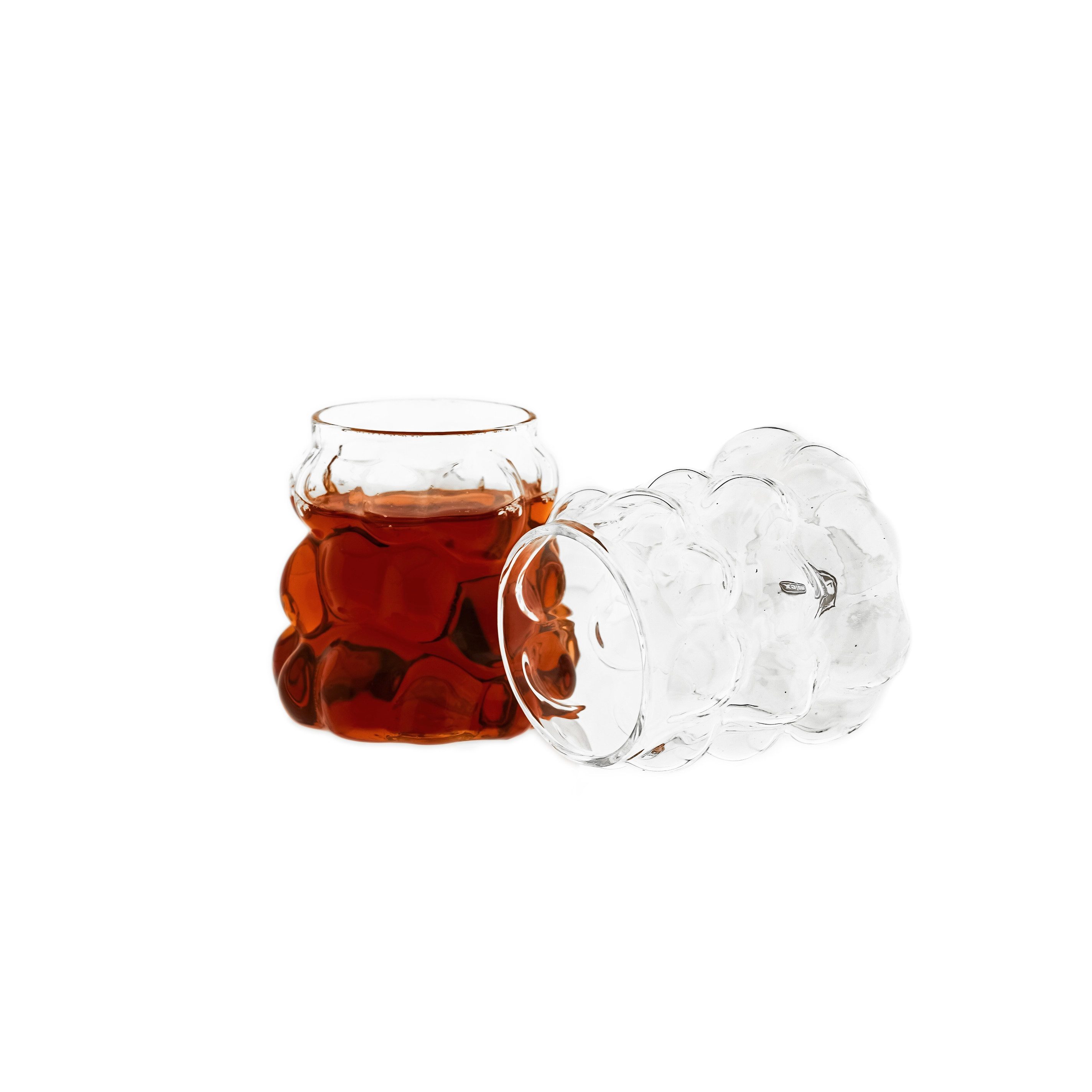 Mulex Gläser-Set Mini Bubble-Gläser 90 ml - 6-teiliges Set für Heiß- & Kaltgetränke, 6-tlg., Glas