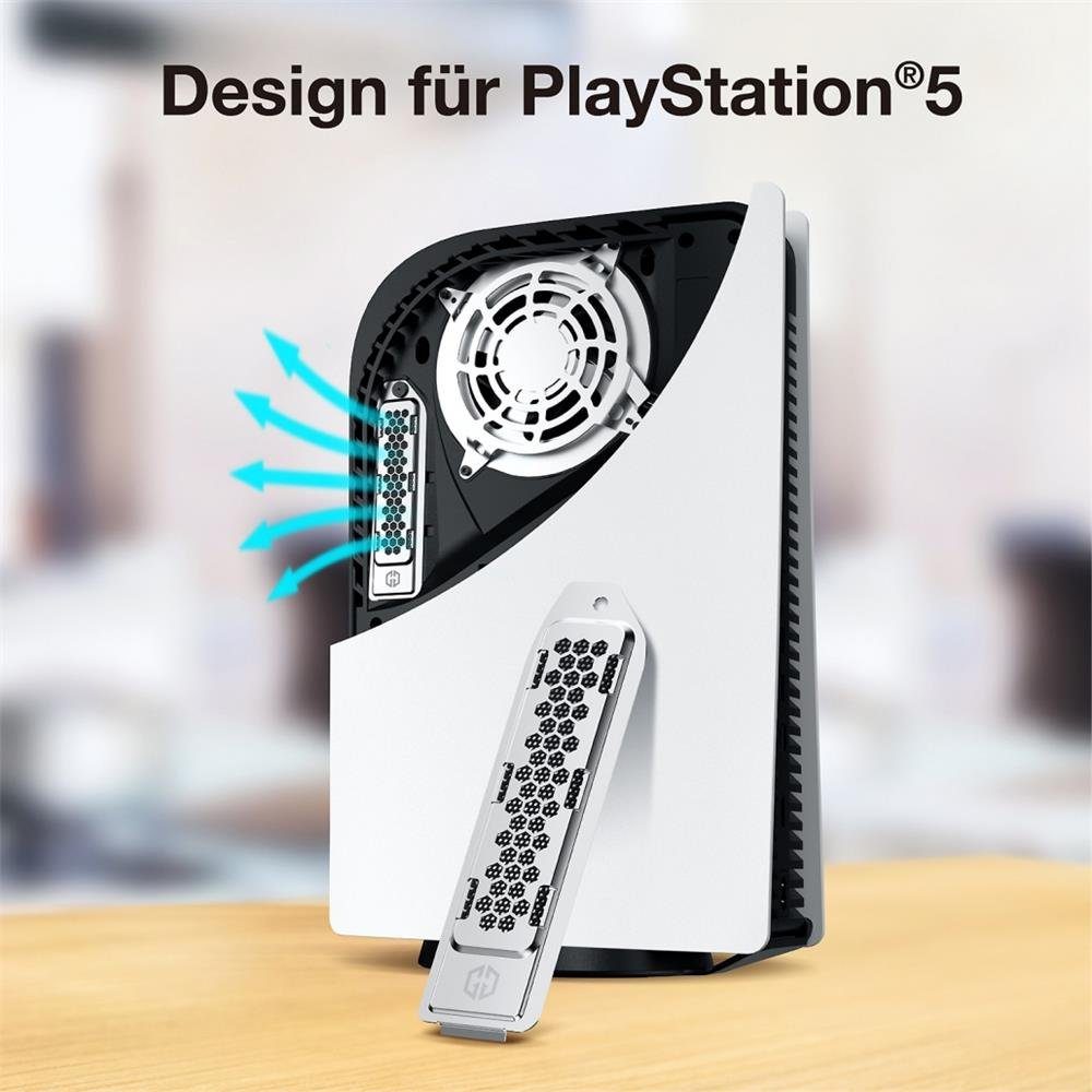 GRAUGEAR CPU Kühler G-PS5M2-COVER, Wärmeableitende Staubschutzhaube aus Metall für PS5 M.2 SSD