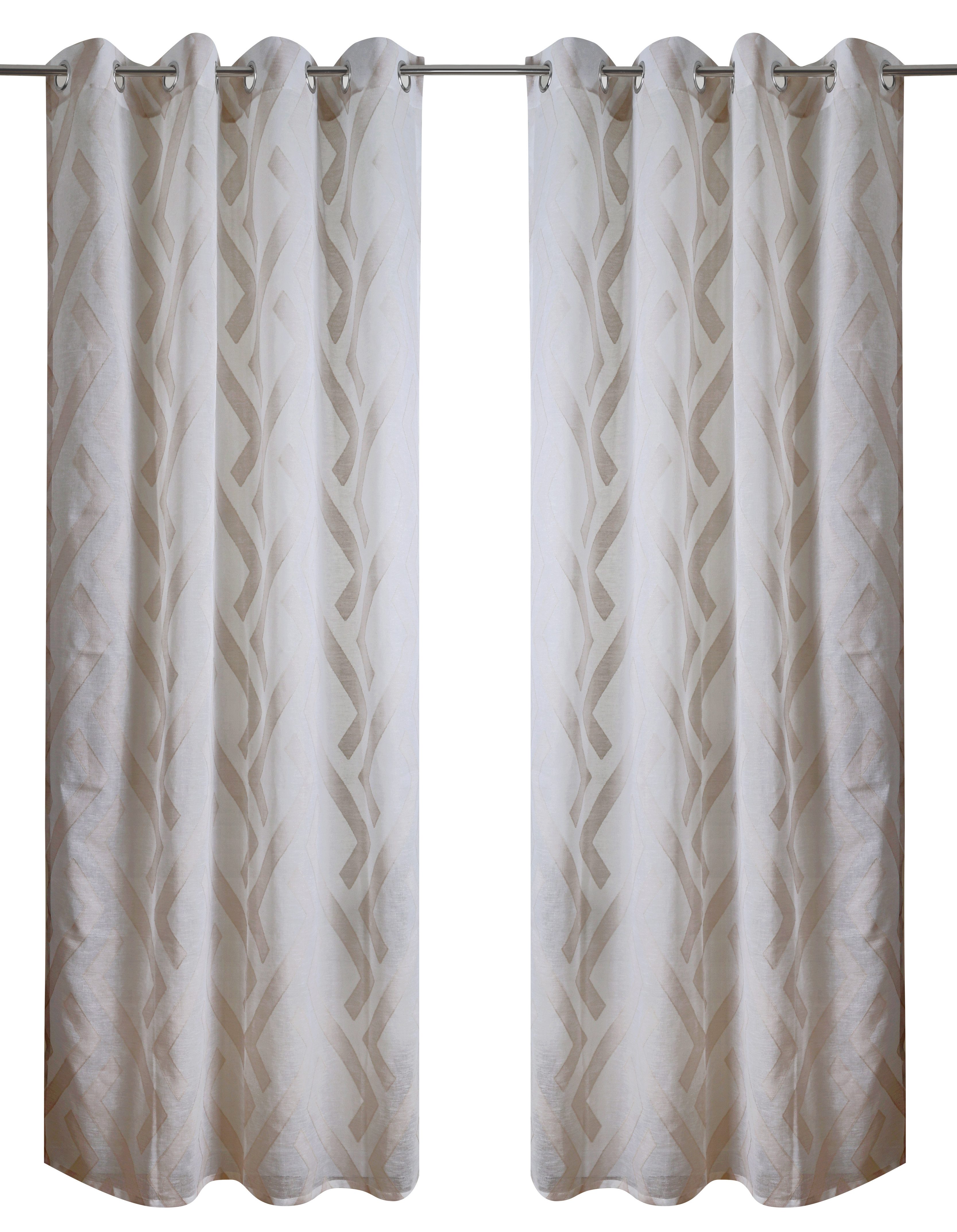 Bruno Banani Gardine Lynn (1 St), Ösen, halbtransparent, Scherli, schöner S günstig online kaufen