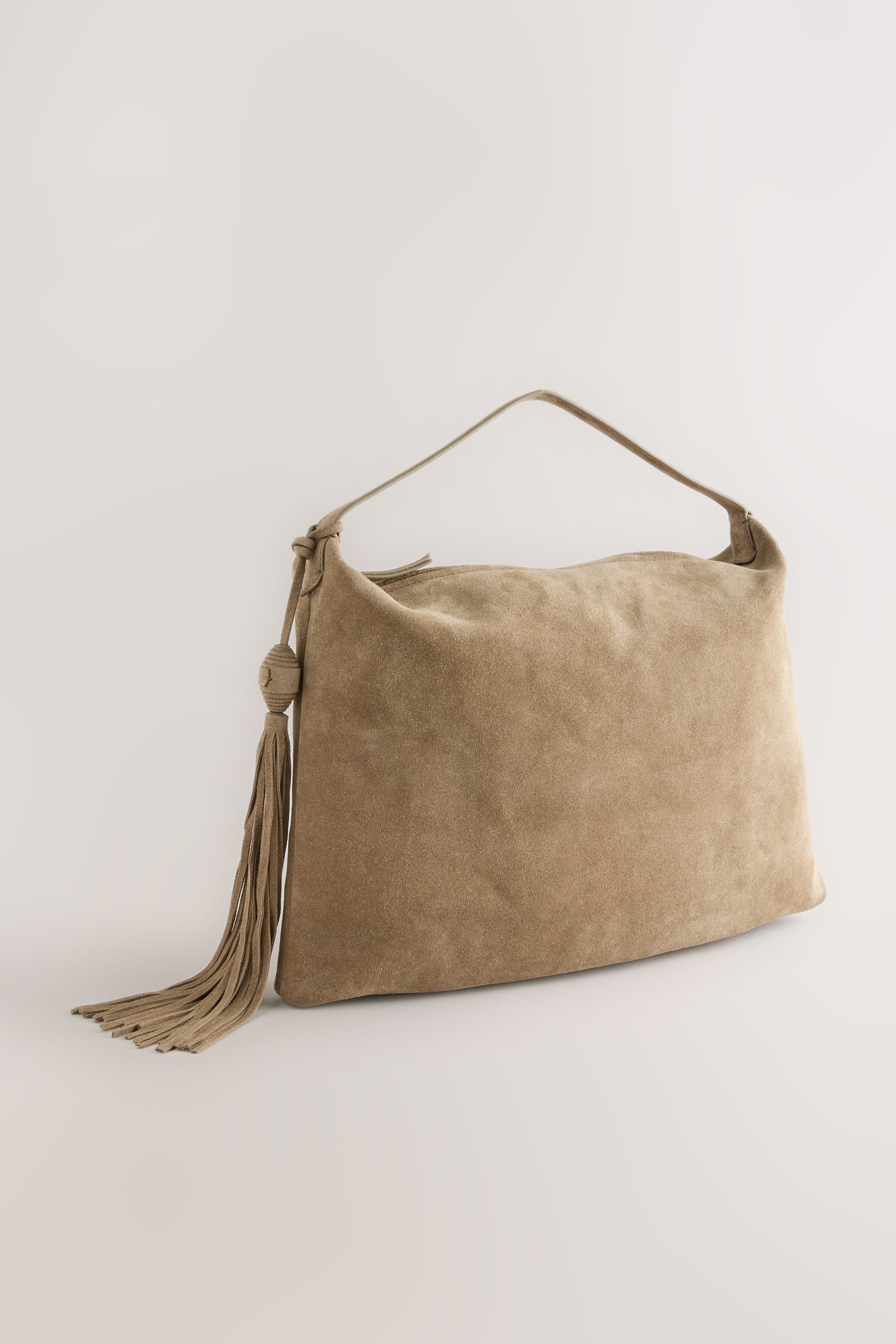Next Schultertasche Schultertasche aus Veloursleder mit Fransen (1-tlg)