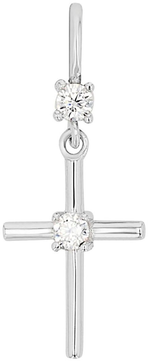 Amor Kreuzanhänger, mit Zirkonia (synth)