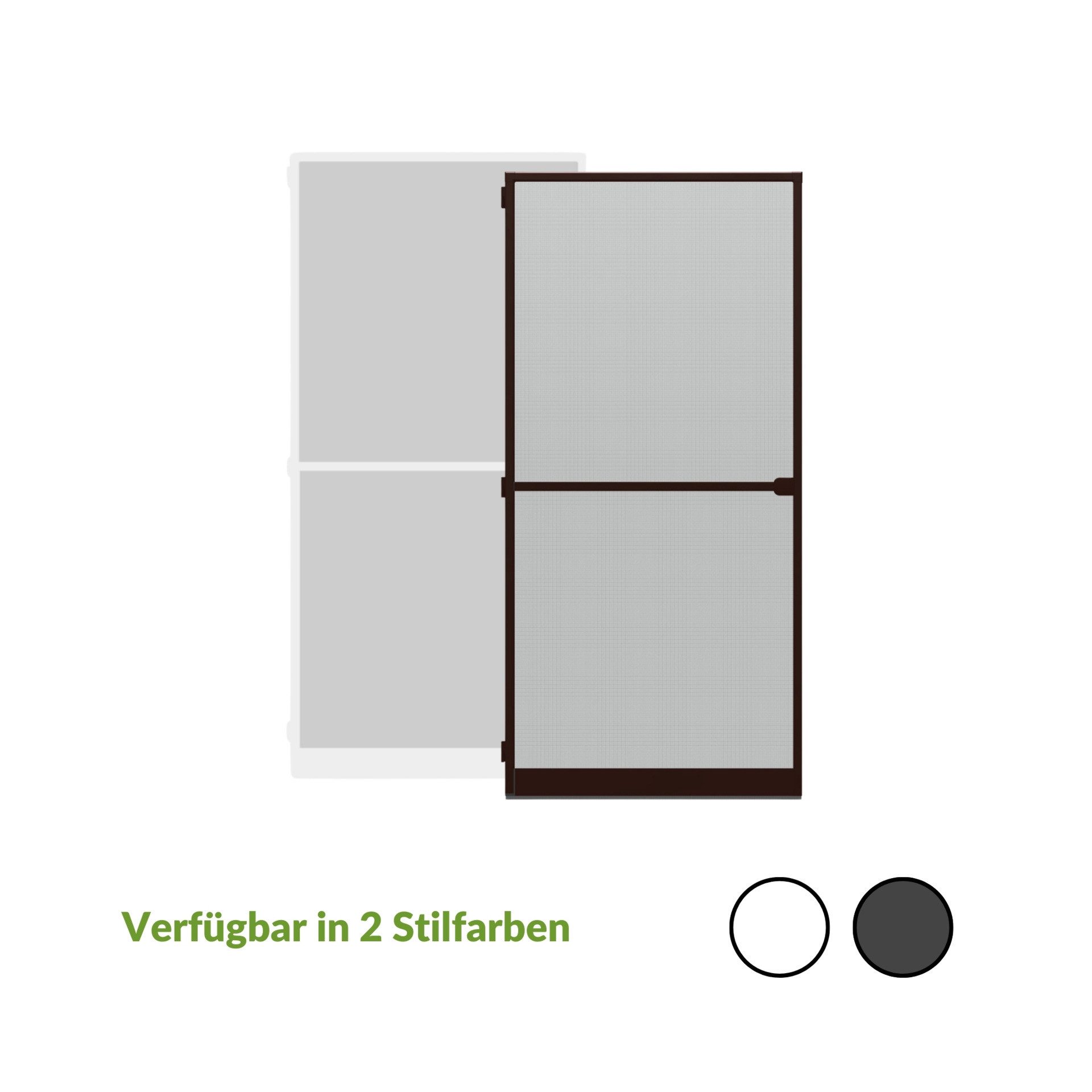 Windhager Insektenschutz-Tür Mosquito Stop, Rahmentür aus Alurahmen, für Balkon‑ und Terrassentüren, Fliegengitter-Tür erhältlich in weiß oder anthrazit, 100 x 210 cm