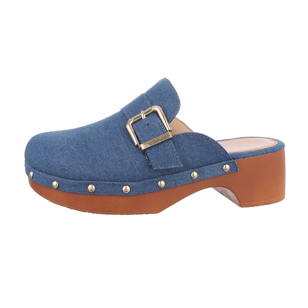 Ital-Design Damen Mules Boho/Hippie Plateausandaletten (85878210) Blockabsa günstig online kaufen