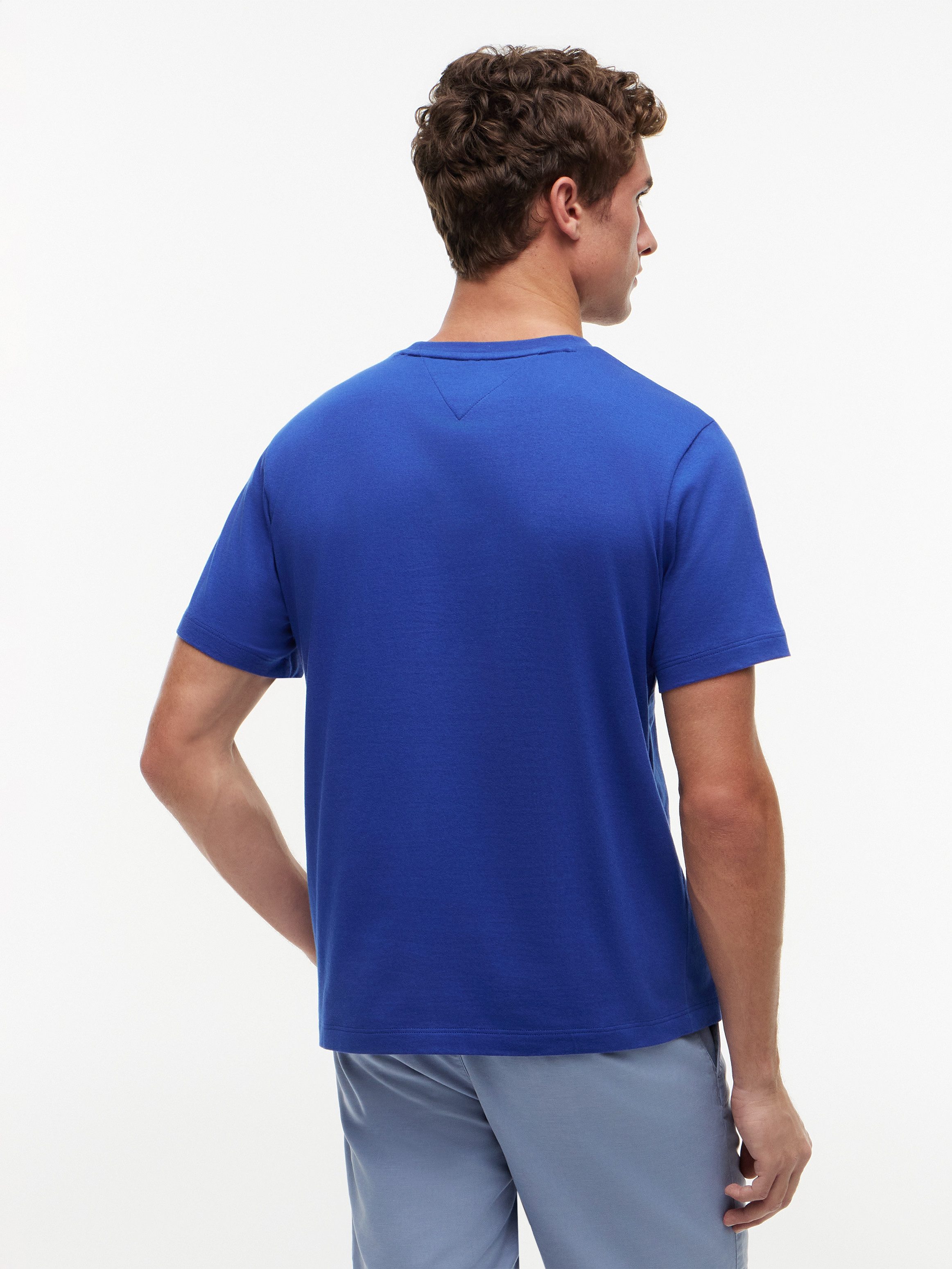 Tommy Hilfiger T-Shirt ESSENTIAL REGULAR FIT SOLID mit Stickerei unifarben, casual, Baumwolle, Rundhals
