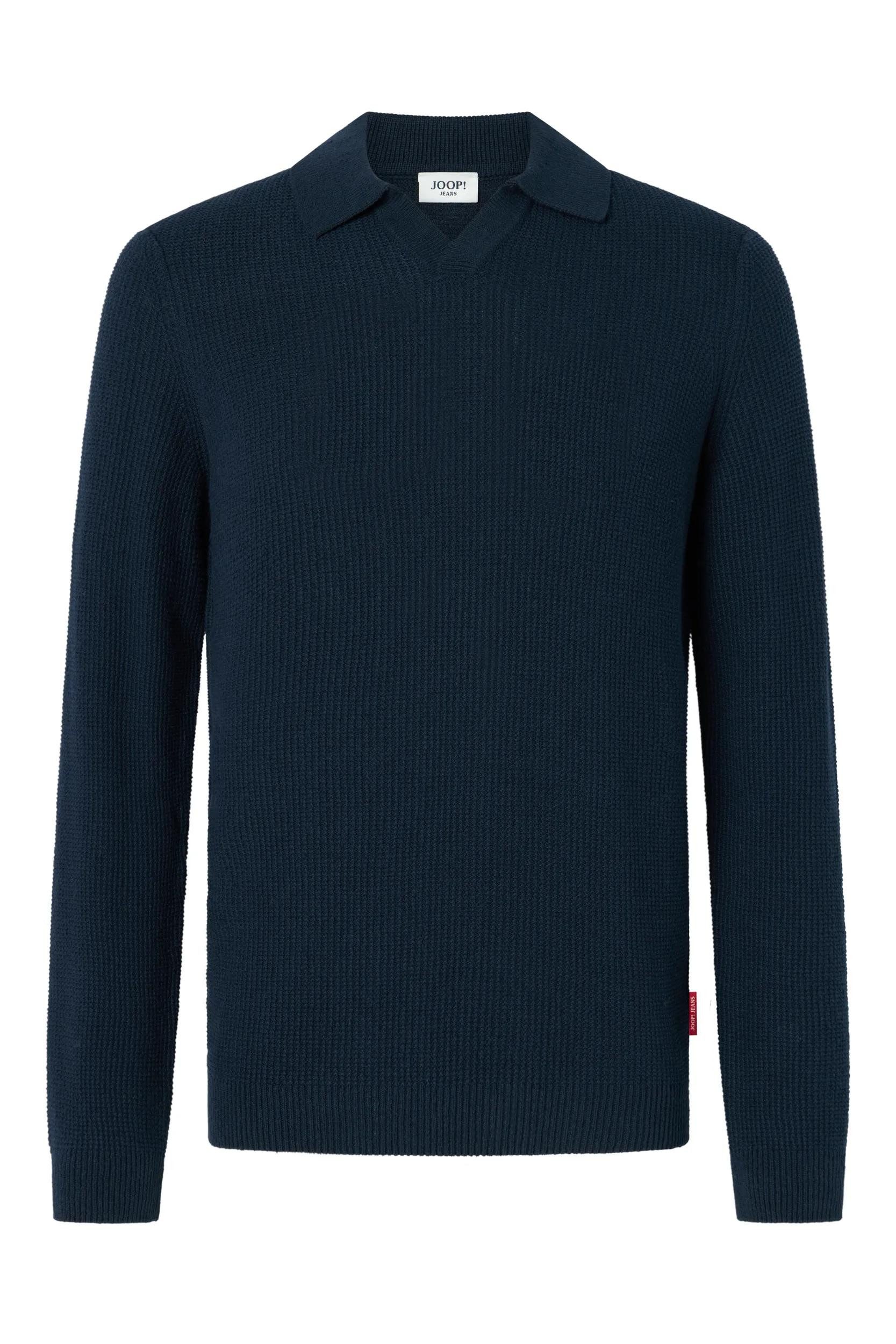 Joop Jeans Polokragenpullover Ove mit feinem Strukturmuster günstig online kaufen