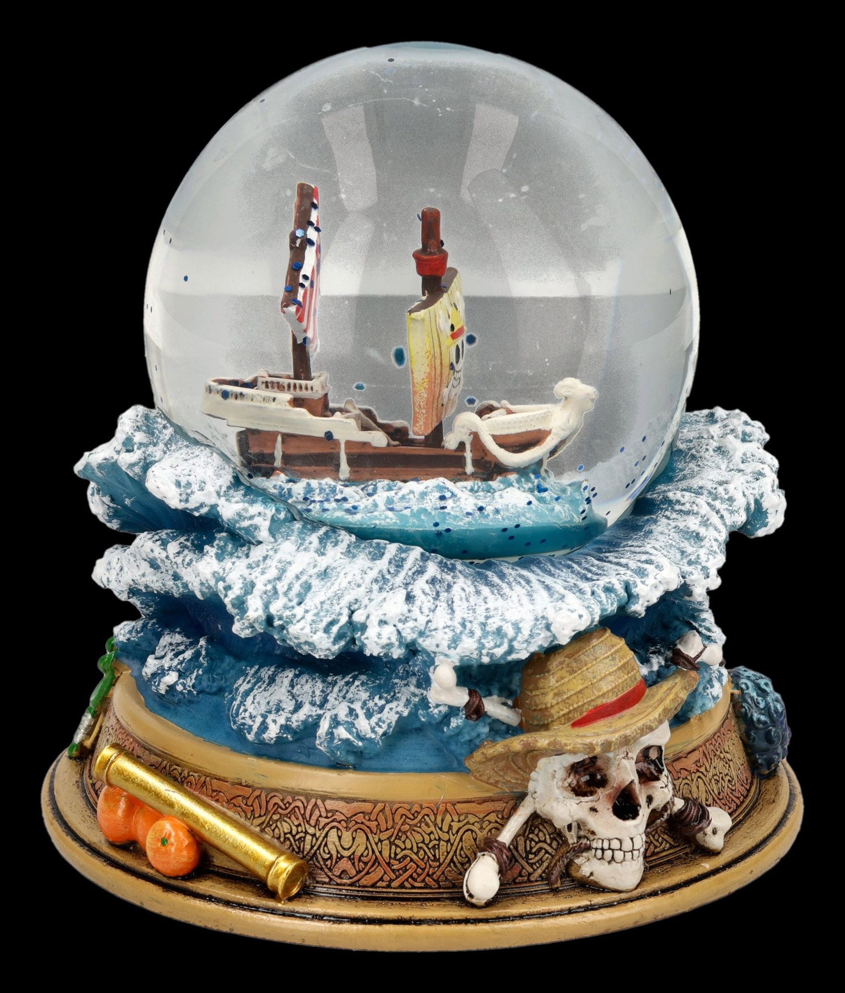 Figuren Shop GmbH Schneekugel One Piece Schneekugel – Going Merry Piratenschiff 14,5 cm Dekoration