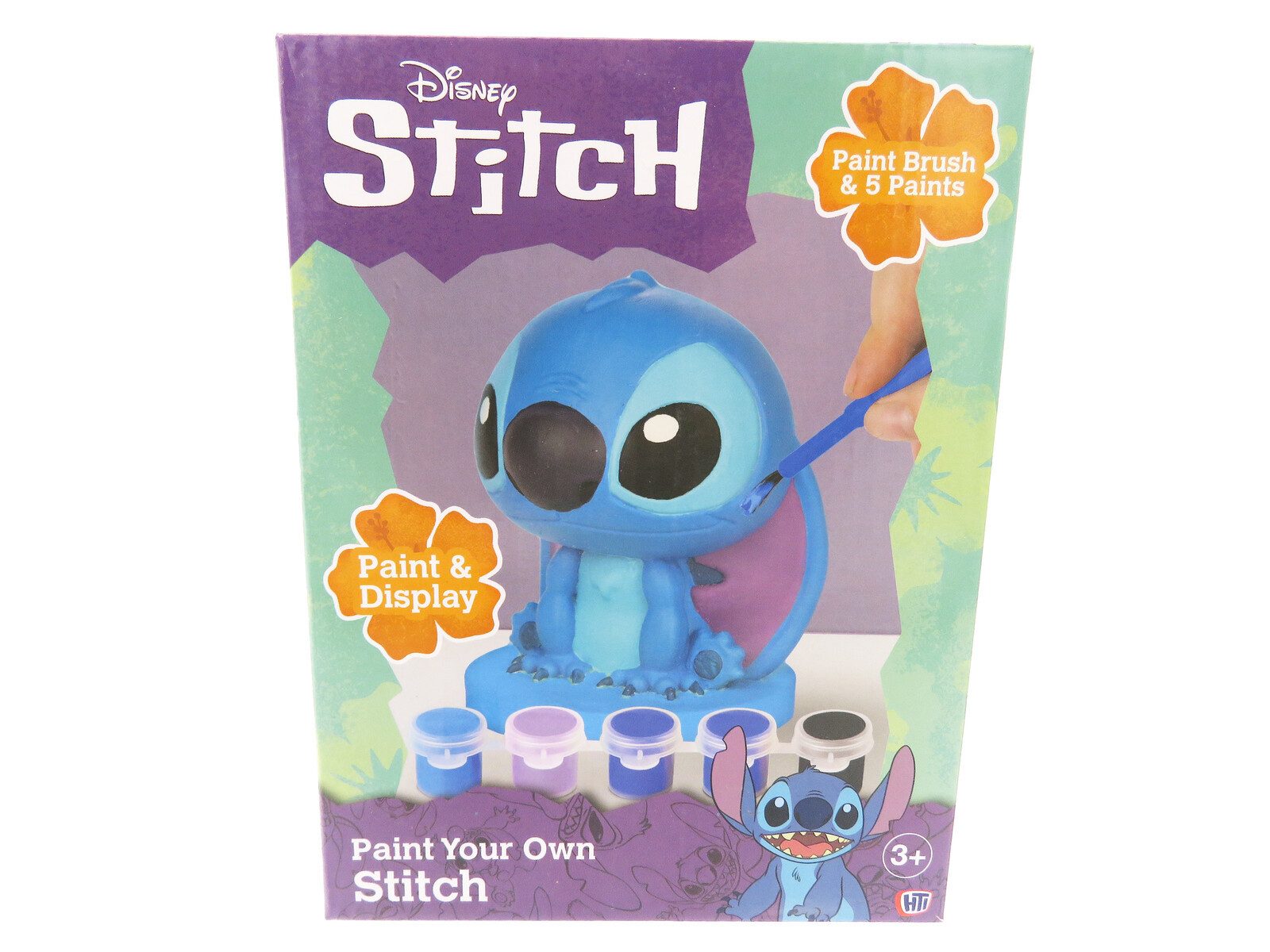 Lilo & Stitch Kreativset Gipsfigur zum Bemalen Kinder Bastelset mit 5 Farben und Pinsel, (7-tlg)