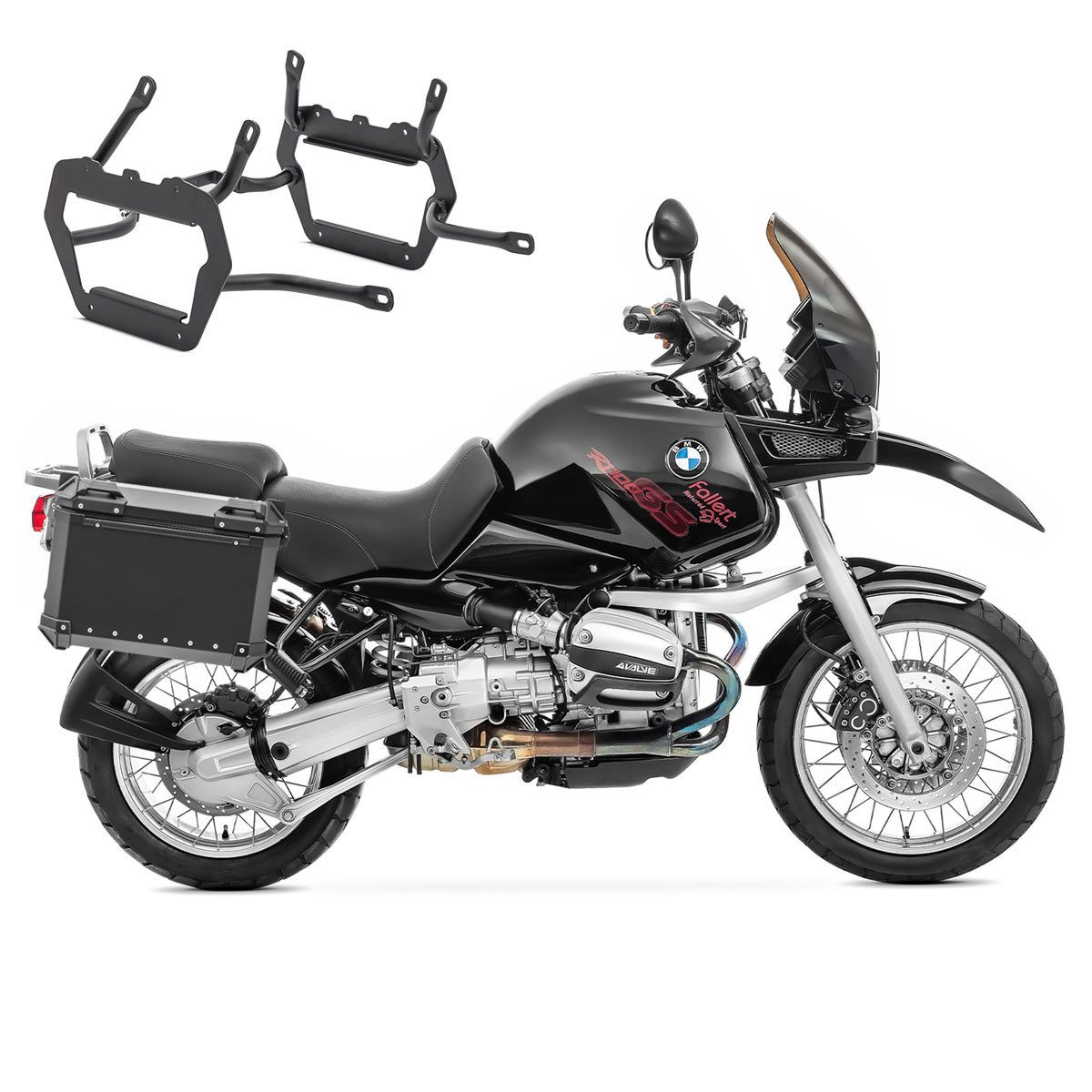 Kofferset Set Alukoffer + Kofferträger passend für BMW R 1100 GS / R 1150 GS / A