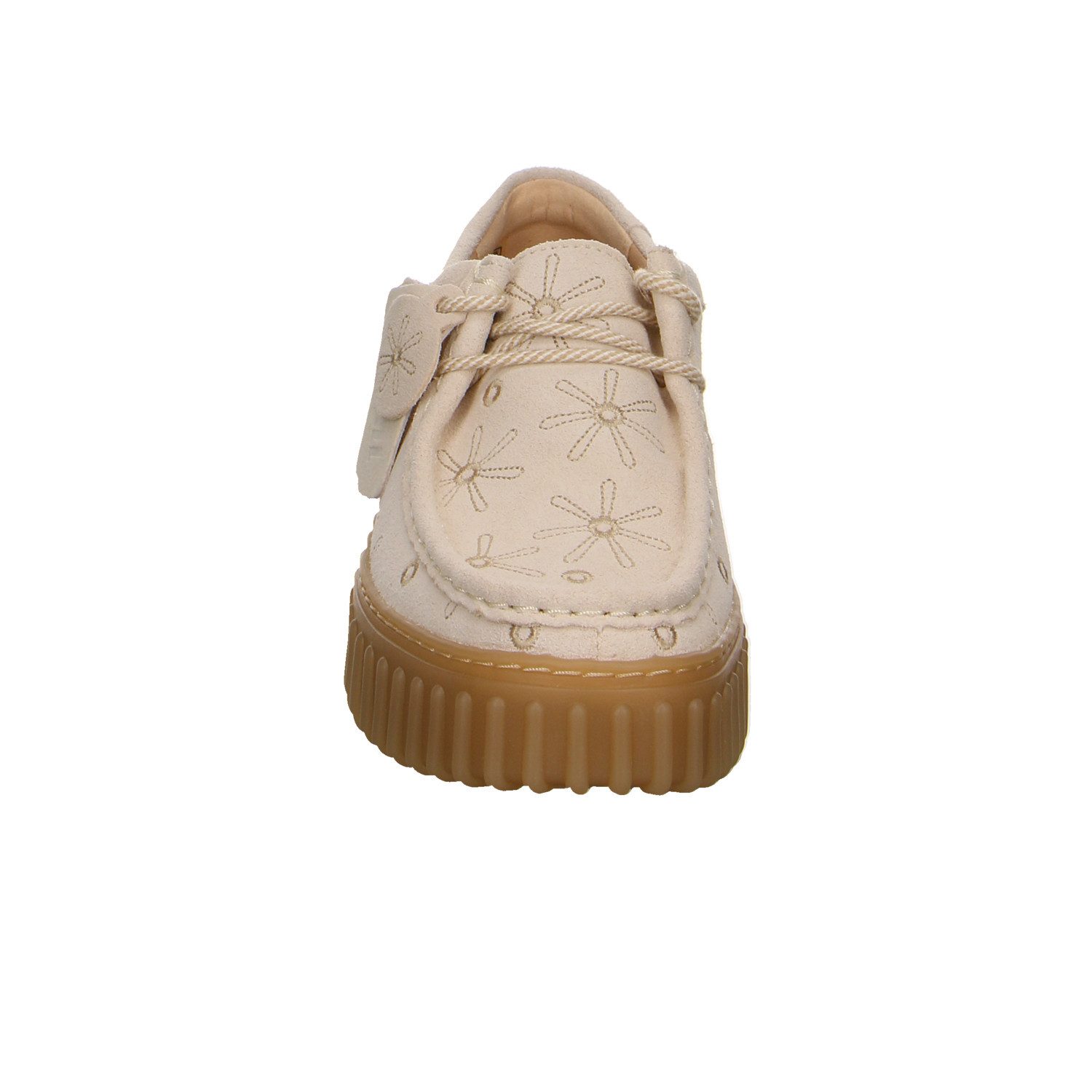 Clarks Clarks Torhill Bee Velour Schnürschuhe beige Schnürschuh