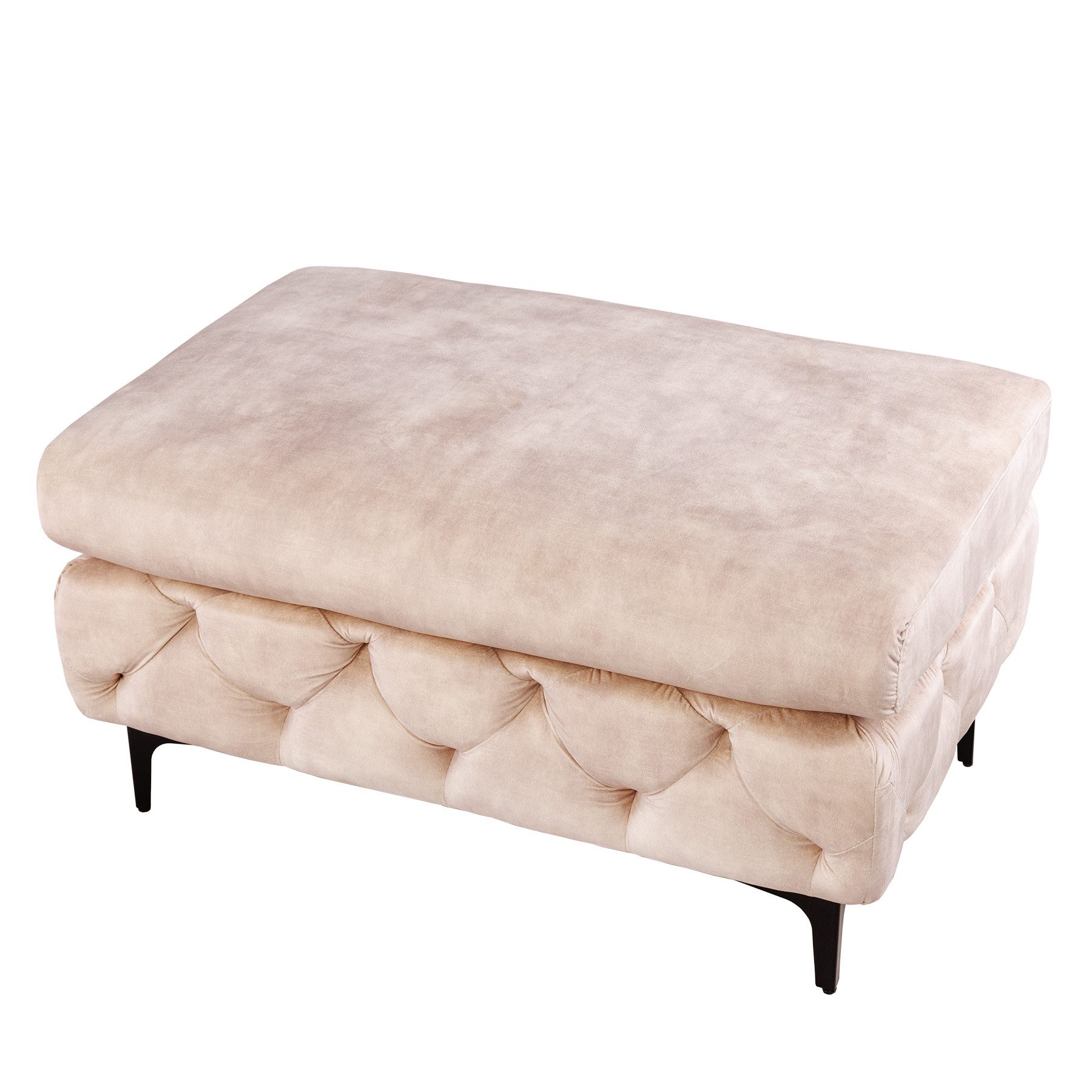 riess-ambiente Fußhocker MODERN BAROCK 92cm champagner günstig online kaufen