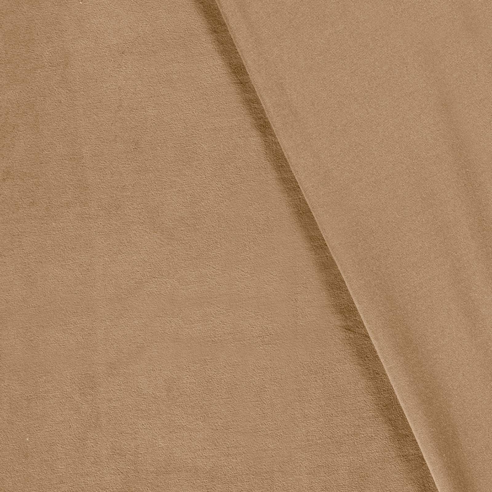 maDDma Stoff Velour Nicky uni ab 50 x 150cm Jersey Velourstoff Baumwolle, 253 - cappuccino