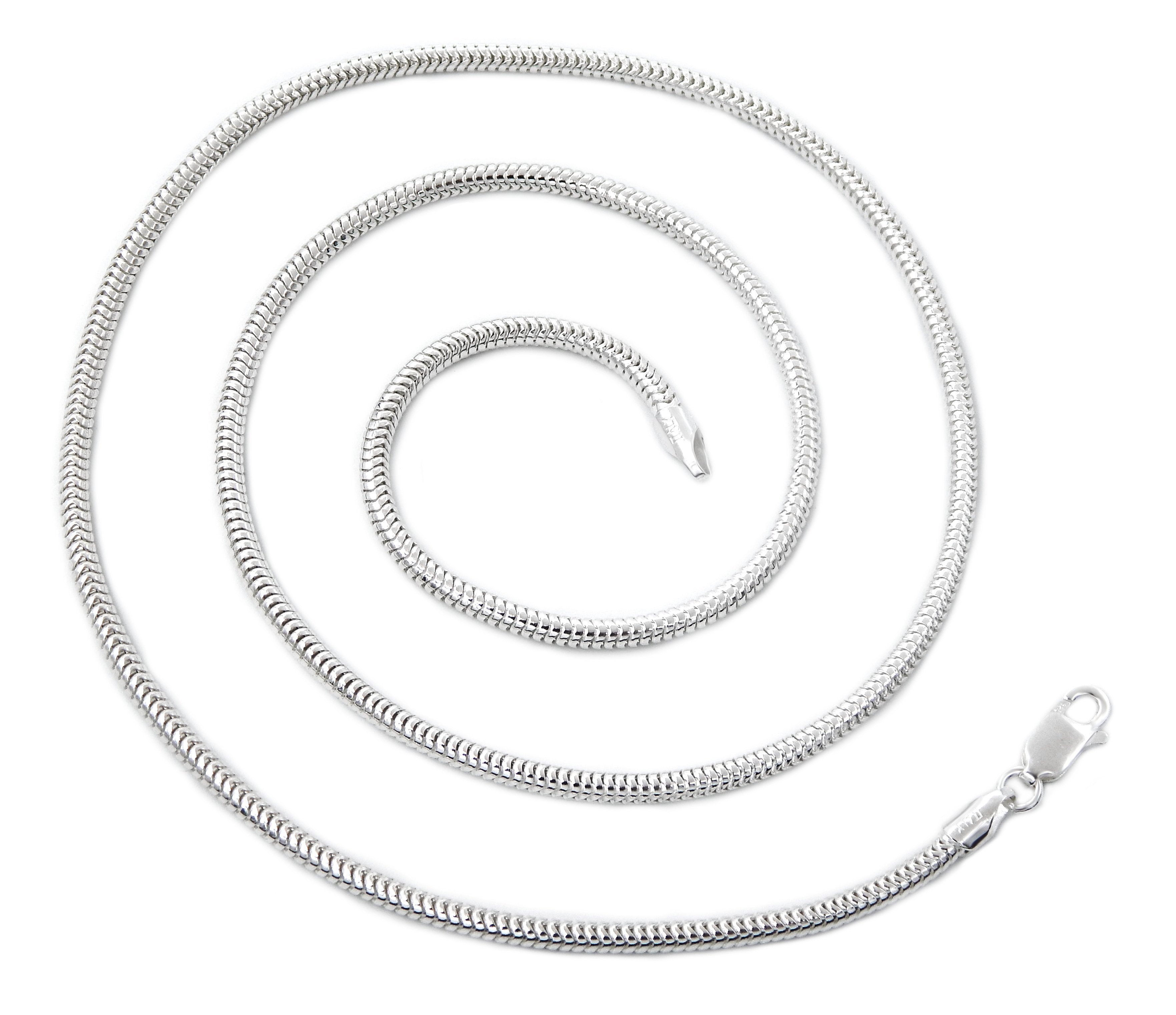Silberkette Kauf-mich-weg T Bella breit, 50 wählbar Länge - 55cm Silber Sterling by 2,5mm 925 Schlangenkette