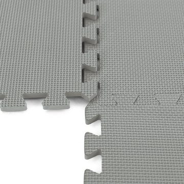RAMROXX Pool-Bodenschutzfliese EVA Fitness Puzzle Unterlegmatten Grau 50x50cm 10mm 8 Stück