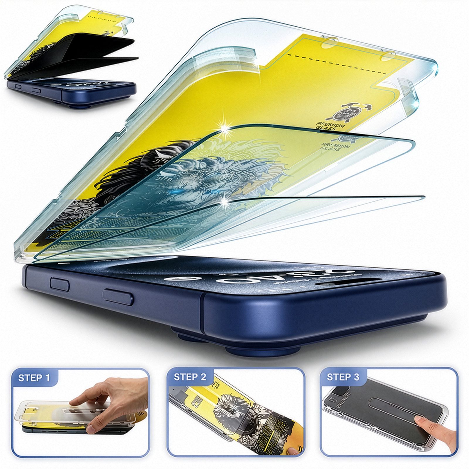 GreenHec Displayschutzglas Panzerfolie Sichtschutz iPhone 17 16 15 14 13 Pro Max Air Schutzfolie für iPhone 15 Pro Max, Spar-Set, 9H Glas Displayschutz Anti-Spy transparent, dünn 2er- Pack Schutz