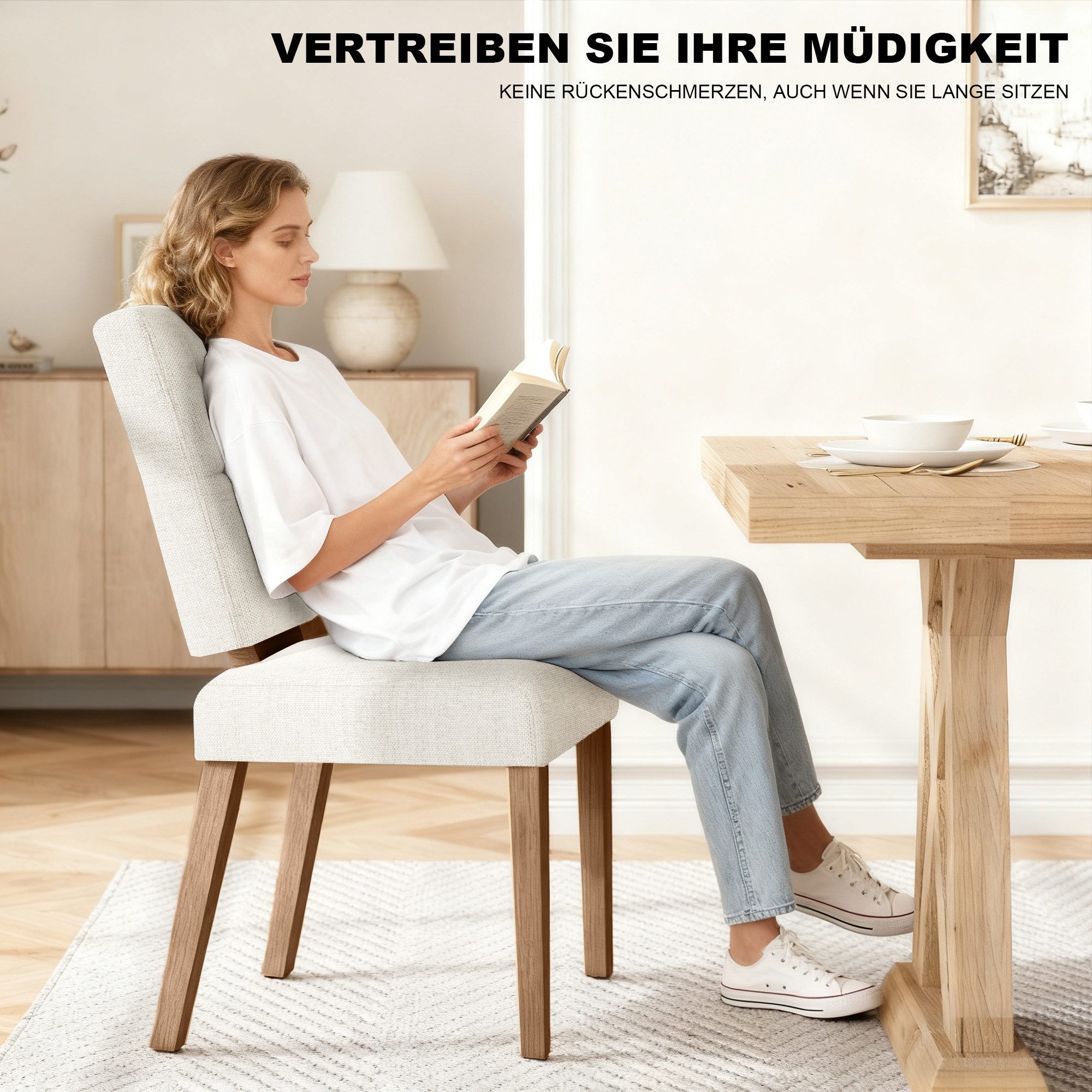 Patbrela Stuhl Holz-Esszimmerstühle, 2er-Set, Polsterstuhl (1 St) günstig online kaufen