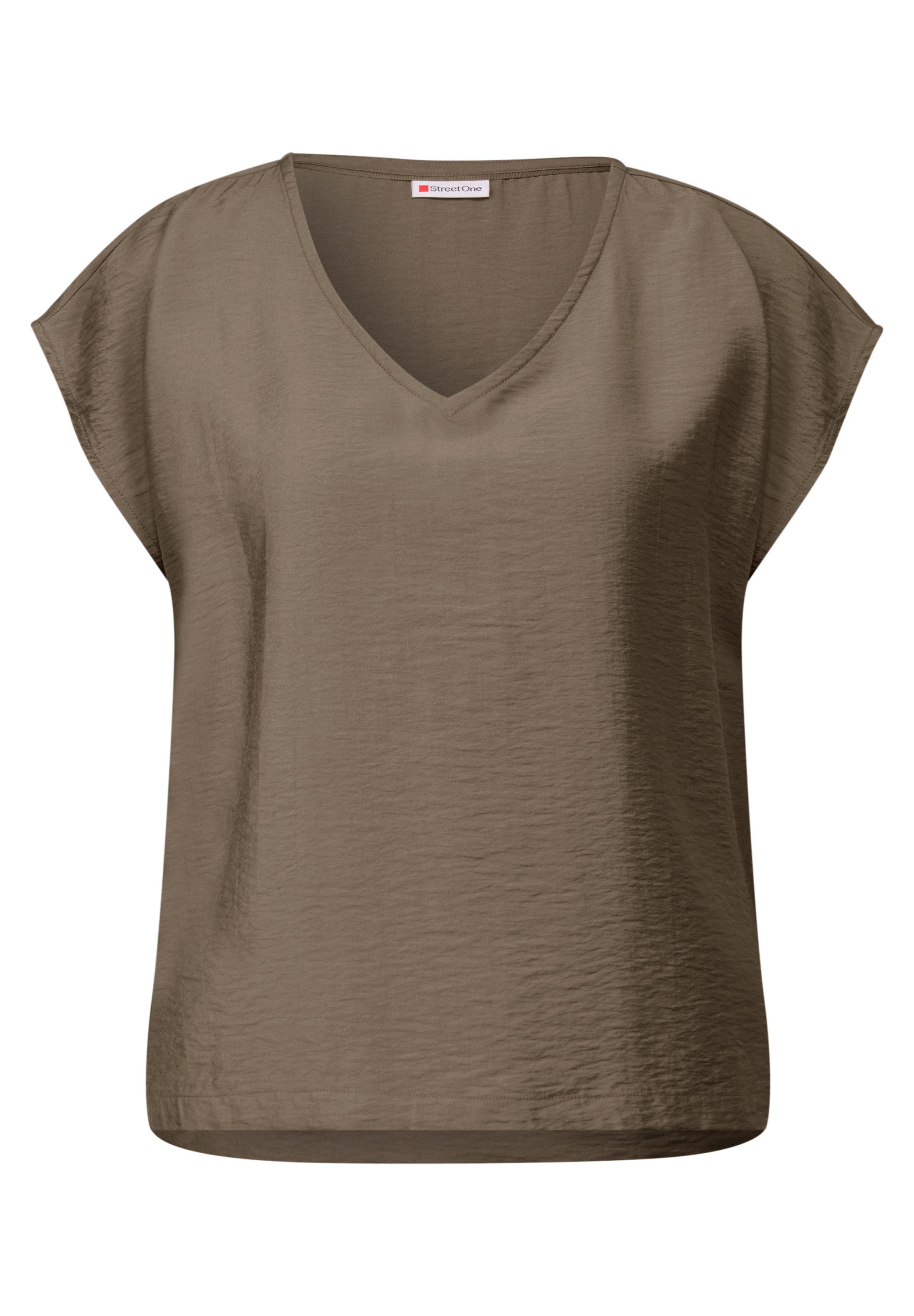 STREET ONE Shirtbluse aus elastischem Materialmix