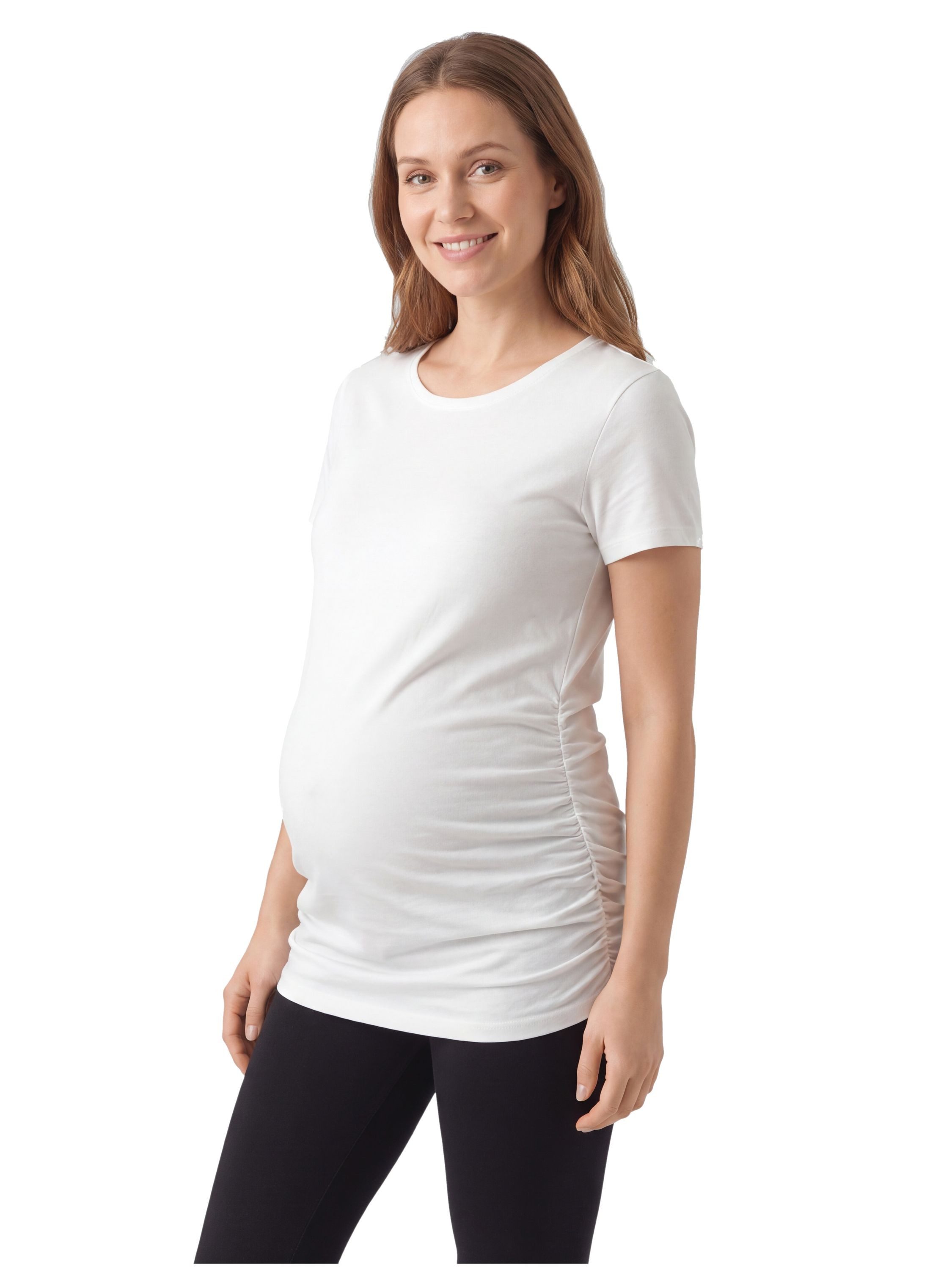 Alkato Umstandsshirt Alkato Damen Kurzarm Umstandsshirt aus Baumwolle