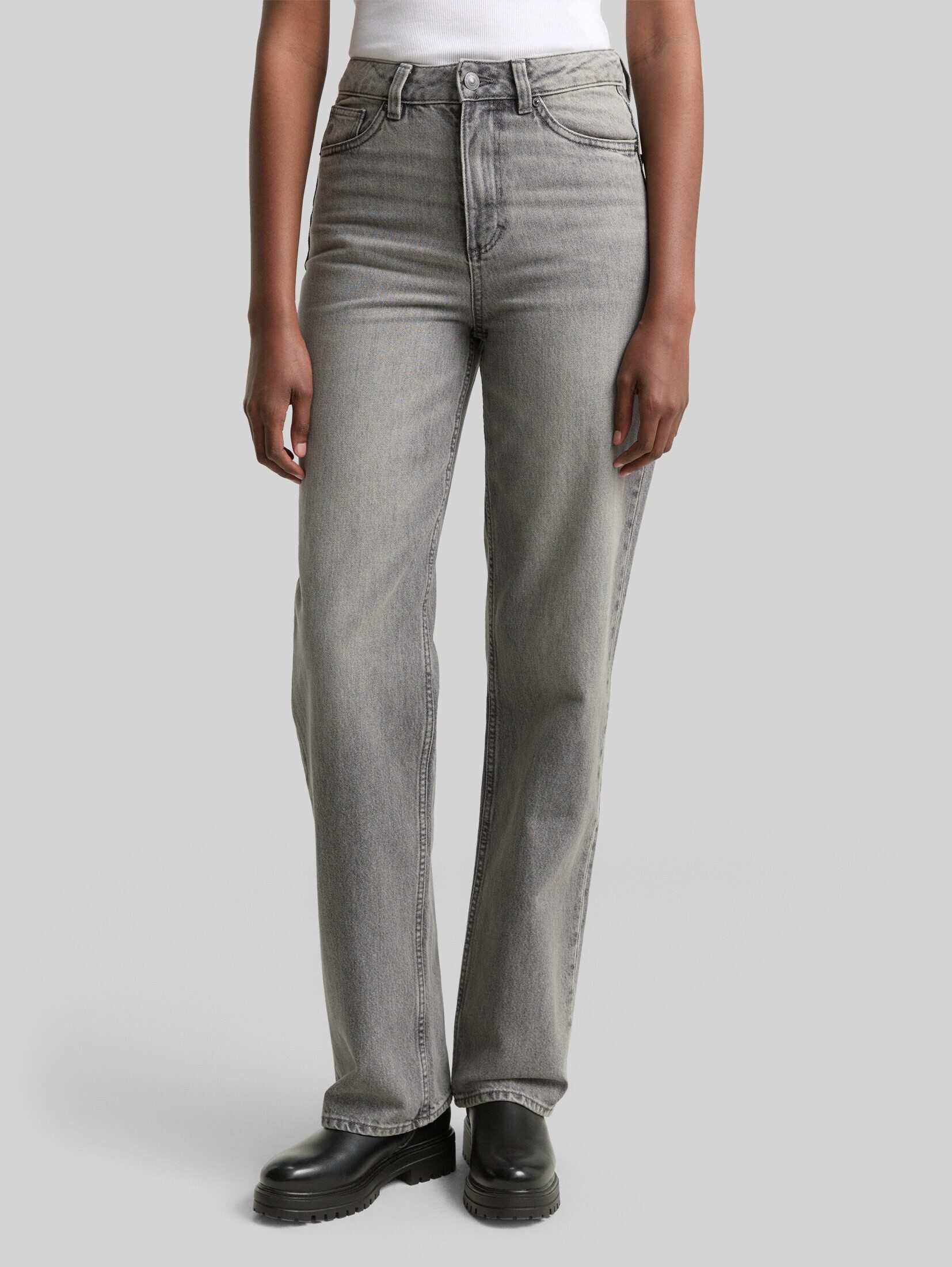 TOM TAILOR Denim Straight-Jeans Jeanshosen TTELIN STRAIGHT Jeans