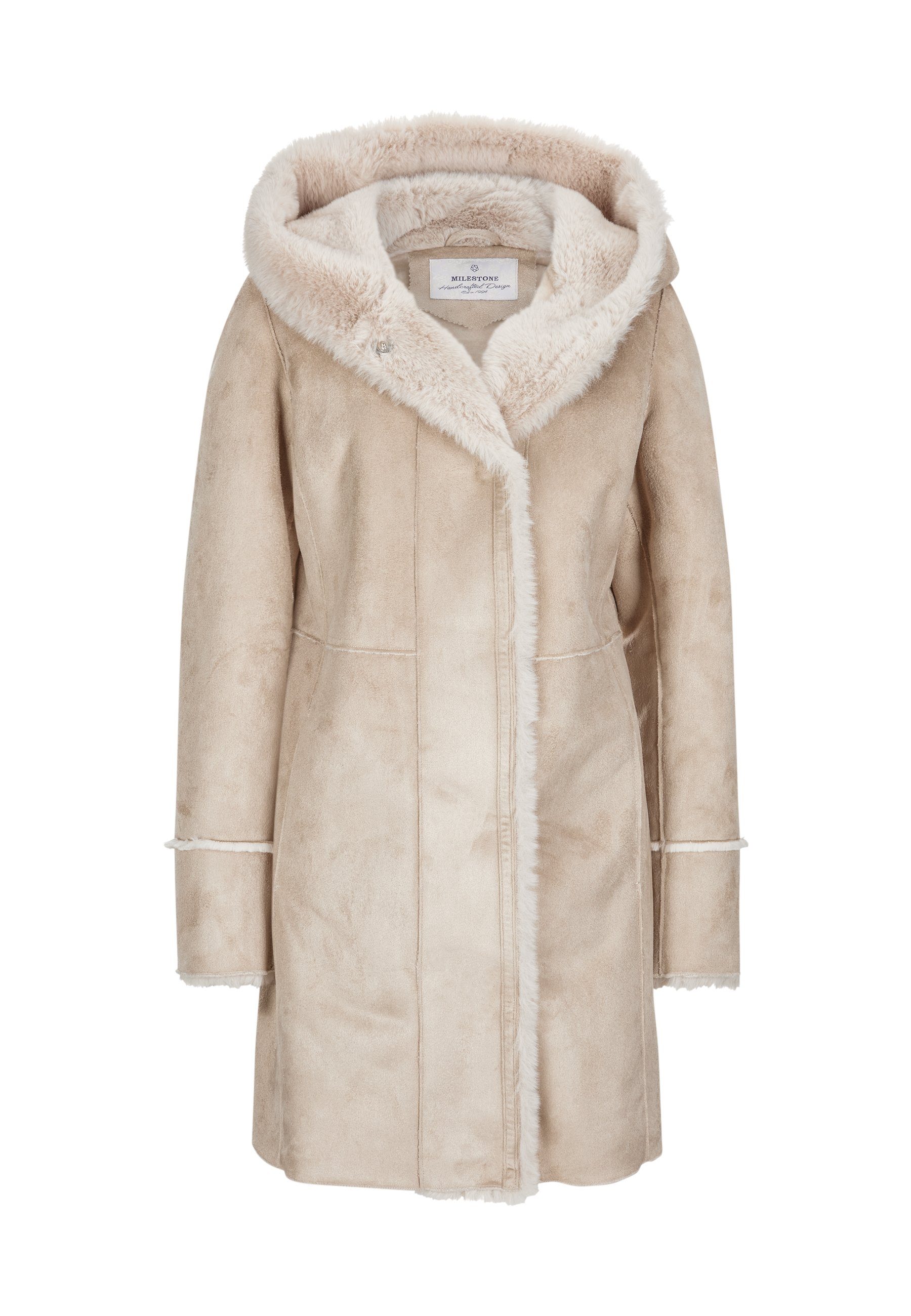 Milestone Fellimitatjacke MSOfelia Damen Kunstfelljacke Übergangsjacke