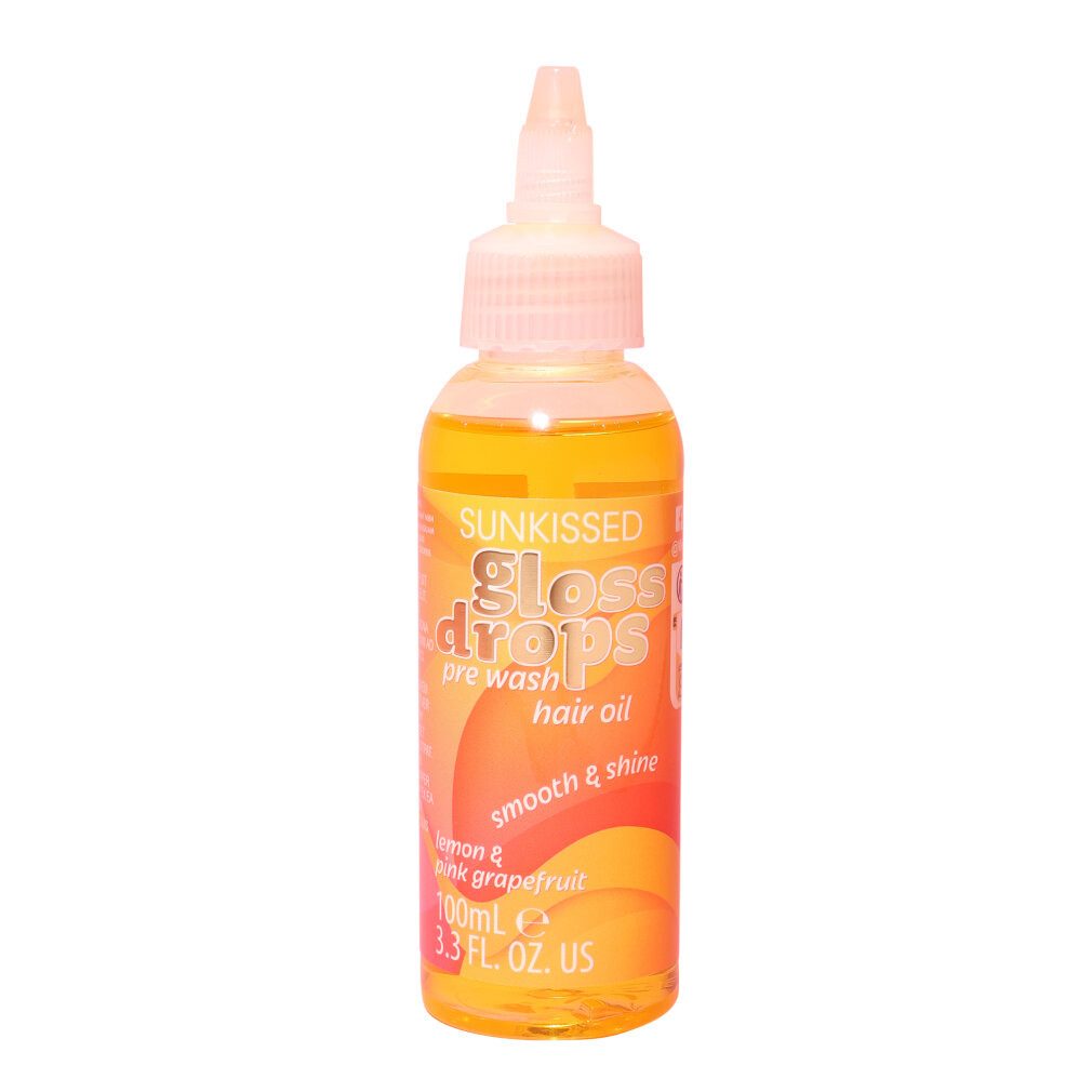 SUNKISSED Haaröl Gloss Drops Pre Wash Hair Oil - Lemon & Pink Grapefruit