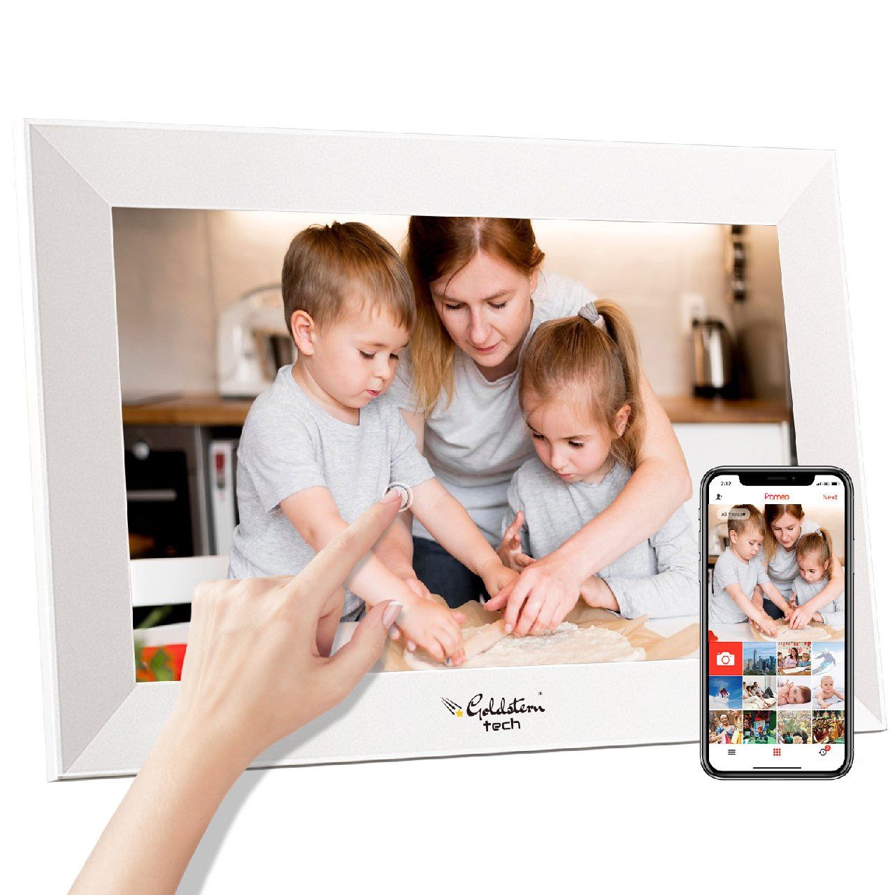 Goldstern-Tech Vision Frame Digitaler Bilderrahmen (25,65 cm/10.1 ", 1280x8 günstig online kaufen