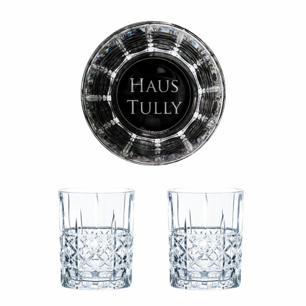 Nachtmann Whiskyglas Game of Thrones Whiskygläser Set Haus Tully, 2-tlg., Kristallglas, lasergraviert