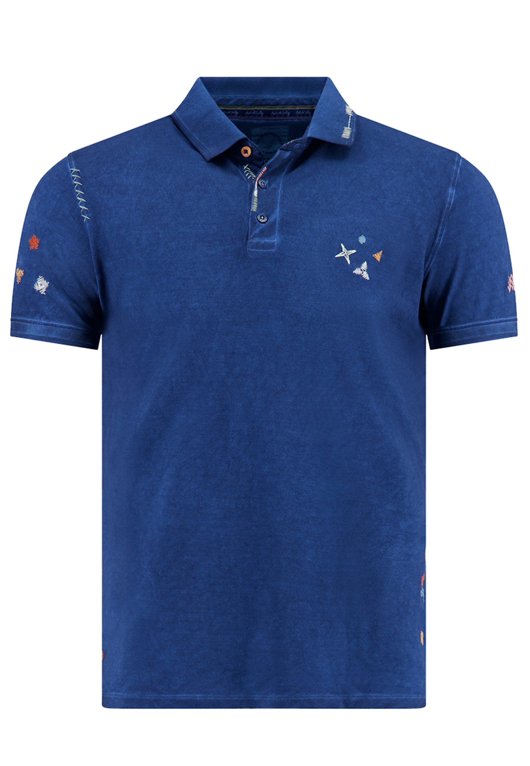 A Fish named Fred Poloshirt A Fish named Fred Poloshirt - blau (1-tlg)