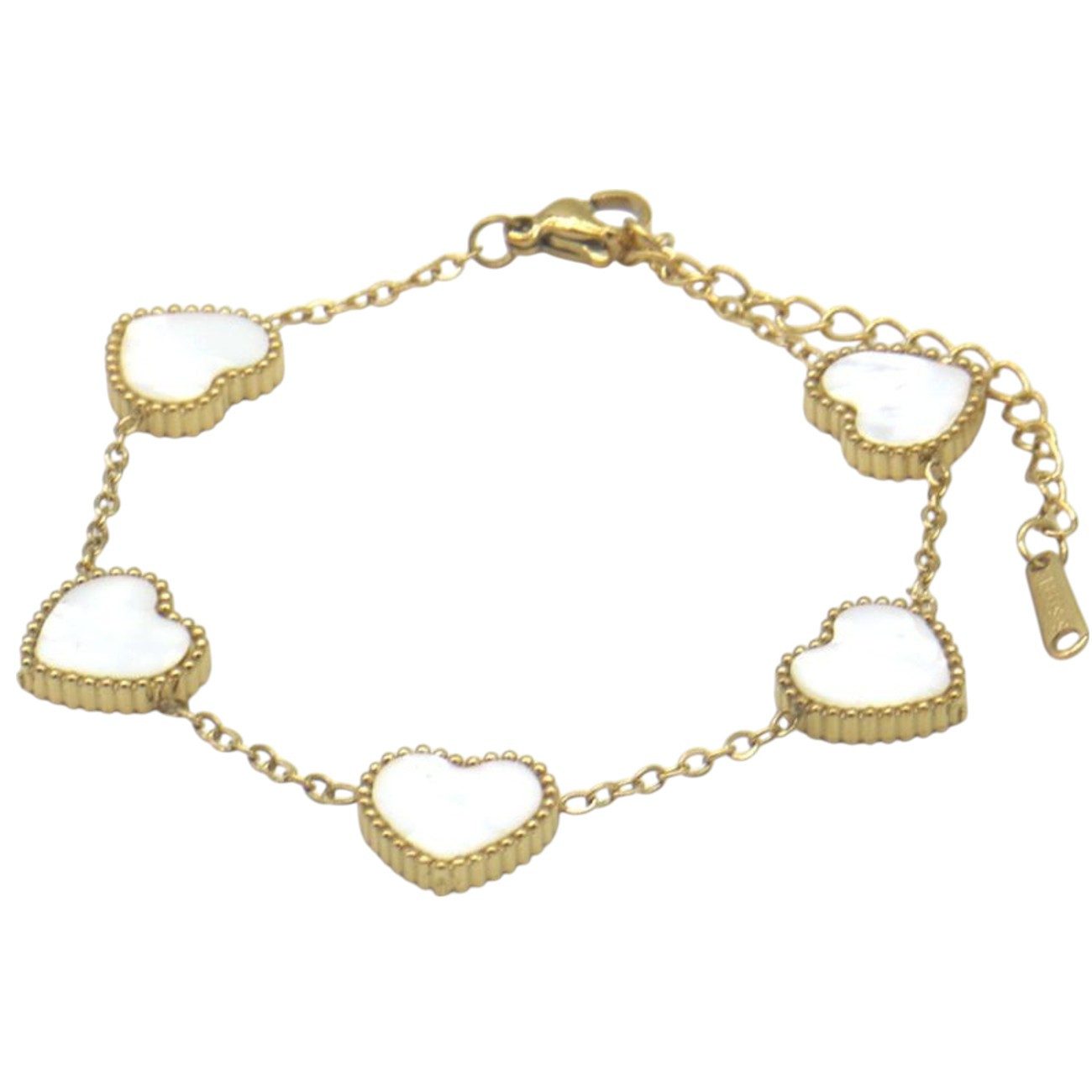 KARMA Armband Damen Edelstahl Herzen Silber günstig online kaufen
