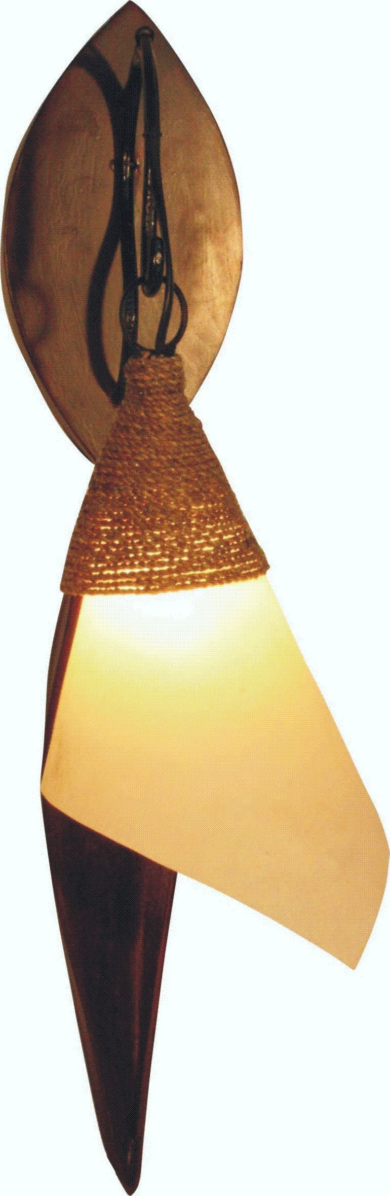 Guru-Shop Wandleuchte Palmenblatt Wandlampe, in Bali handgefertigt.., Leuchtmittel nicht inklusive