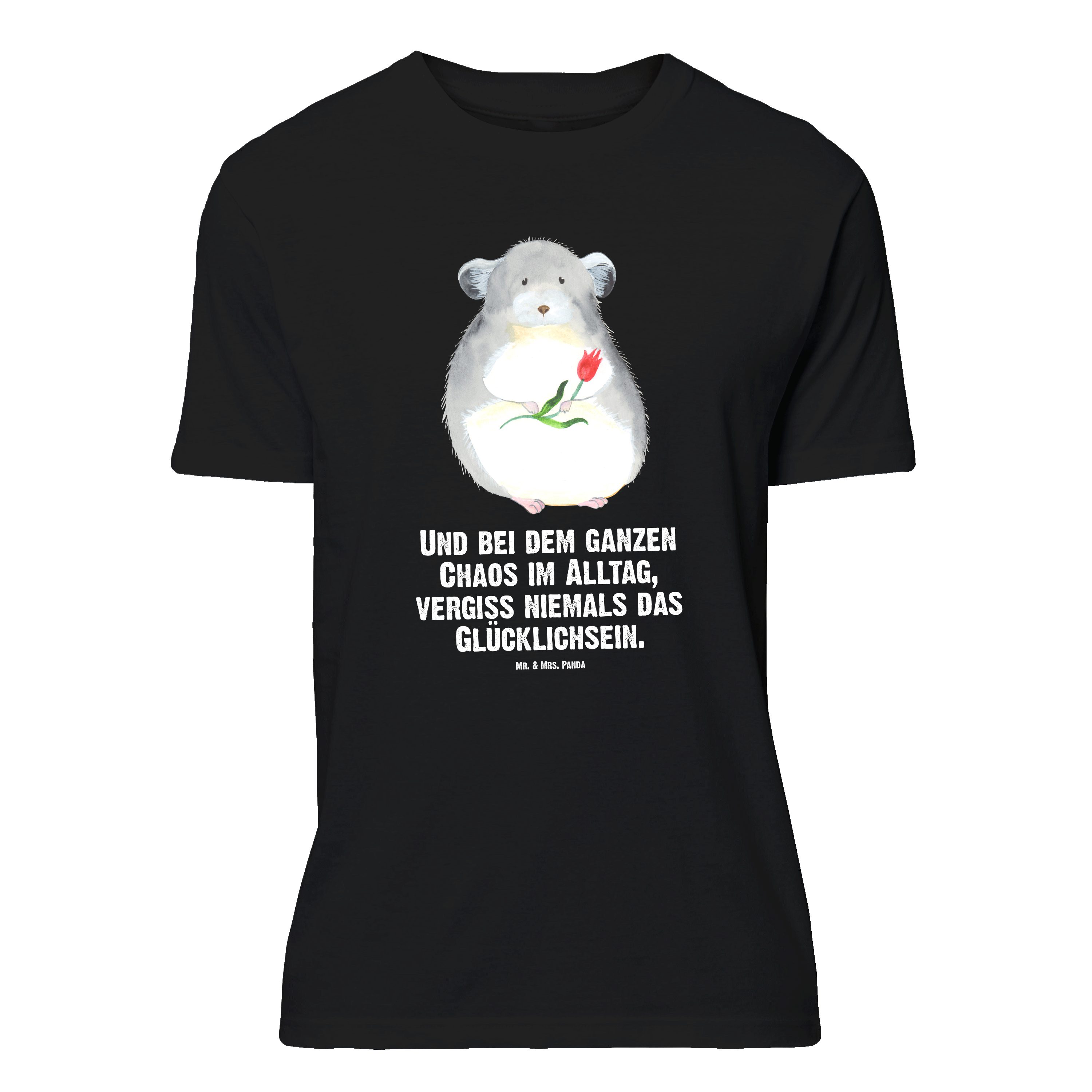 Mr. & Mrs. Panda T-Shirt Chinchilla Blume, Größe L T-Shirt, Schwarz, Liebes günstig online kaufen