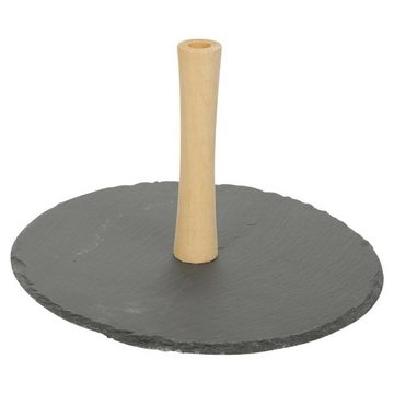 Alpina Servierplatte Snack-Servier-Set 30 cm Tablett und Sticks, robuster Steinschiefer