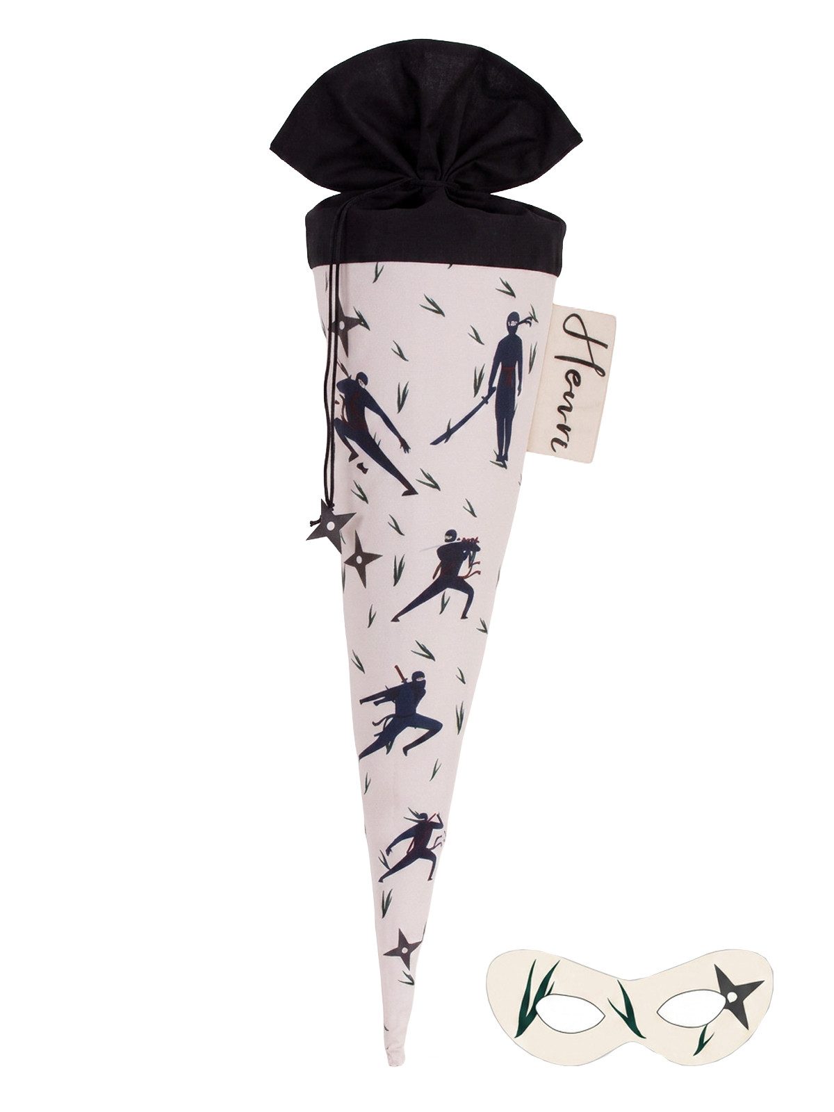 Schultüte Ninja mit Superheldenmaske - Personalisierung möglich