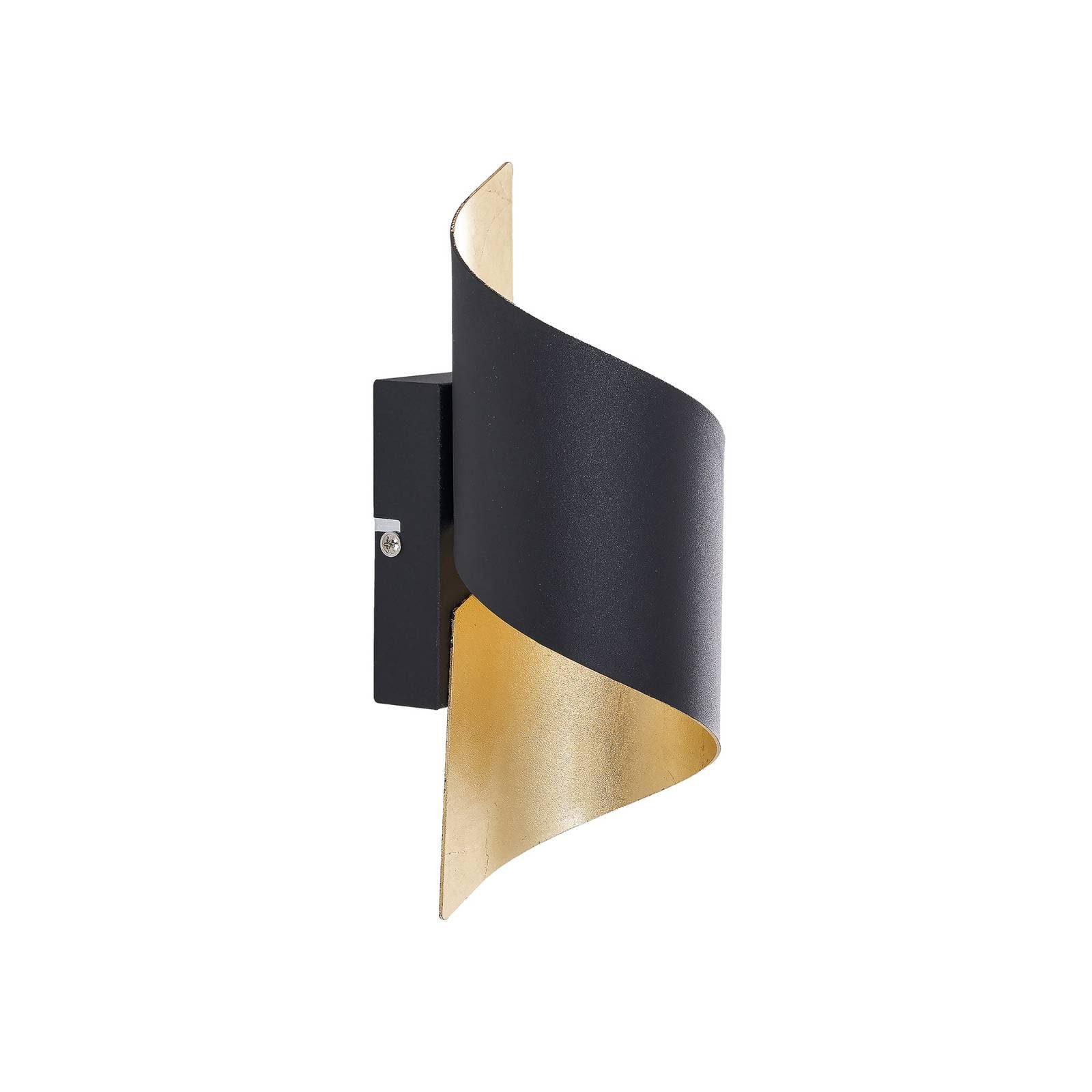 Lindby Wandleuchte Desirio, Metall, Schwarz IP20, günstig online kaufen