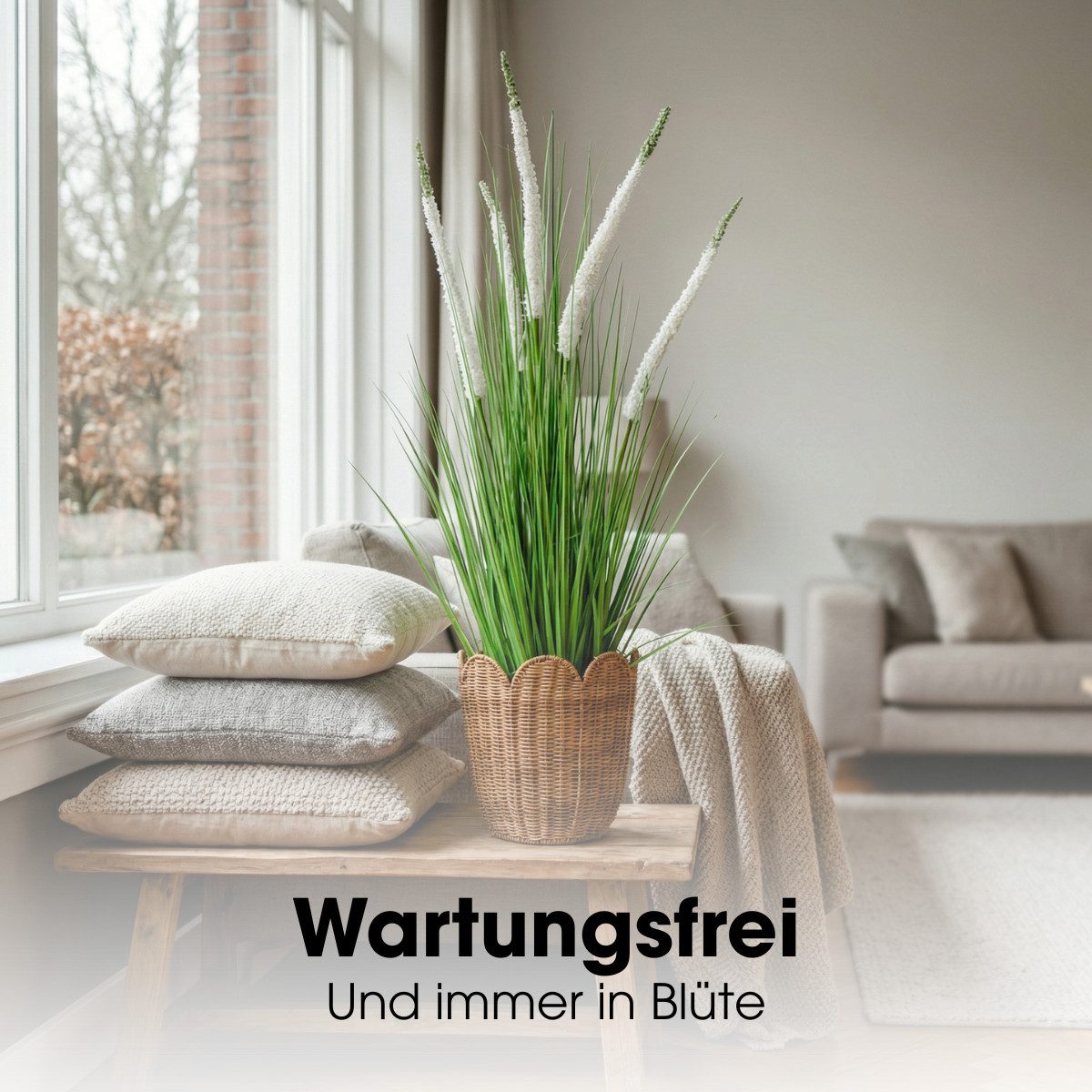 Kunstpflanze Mica Decorations Eremurus – H110 x Ø35 cm – Grün, Weiß, Mica Decorations, Höhe 110 cm – Bild 5 von 5