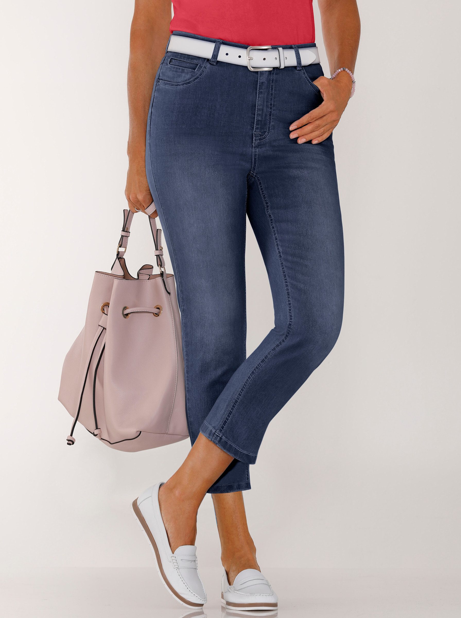 Witt Bequeme Jeans 7/8-Jeans leicht vertieft