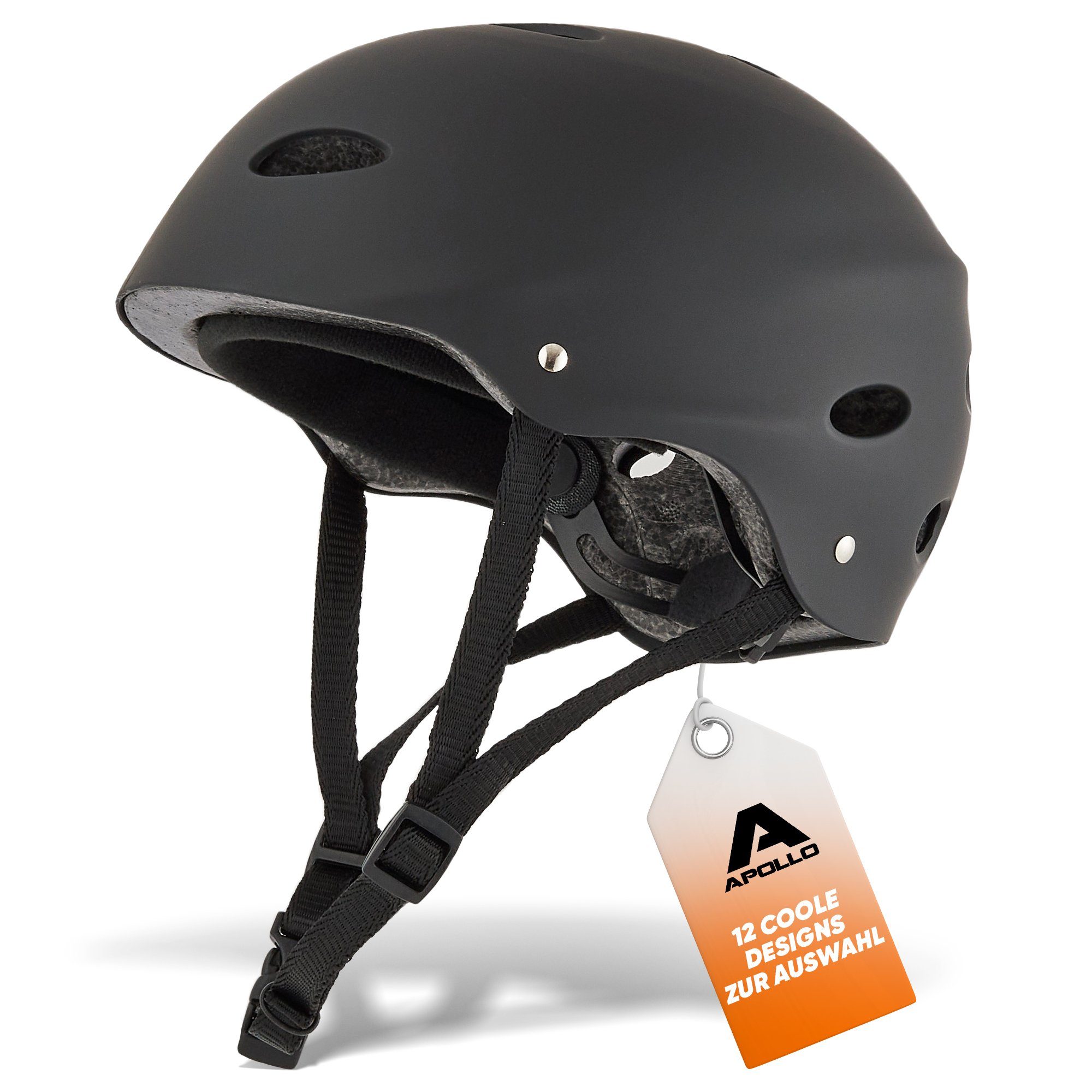 Apollo Kinderhelm Skatehelm für Kinder und Erwachsene - Verstellbarer Skaterhelm, Kinderfahrradhelm für Jungen und Mädchen mit Drehrad-Anpassung