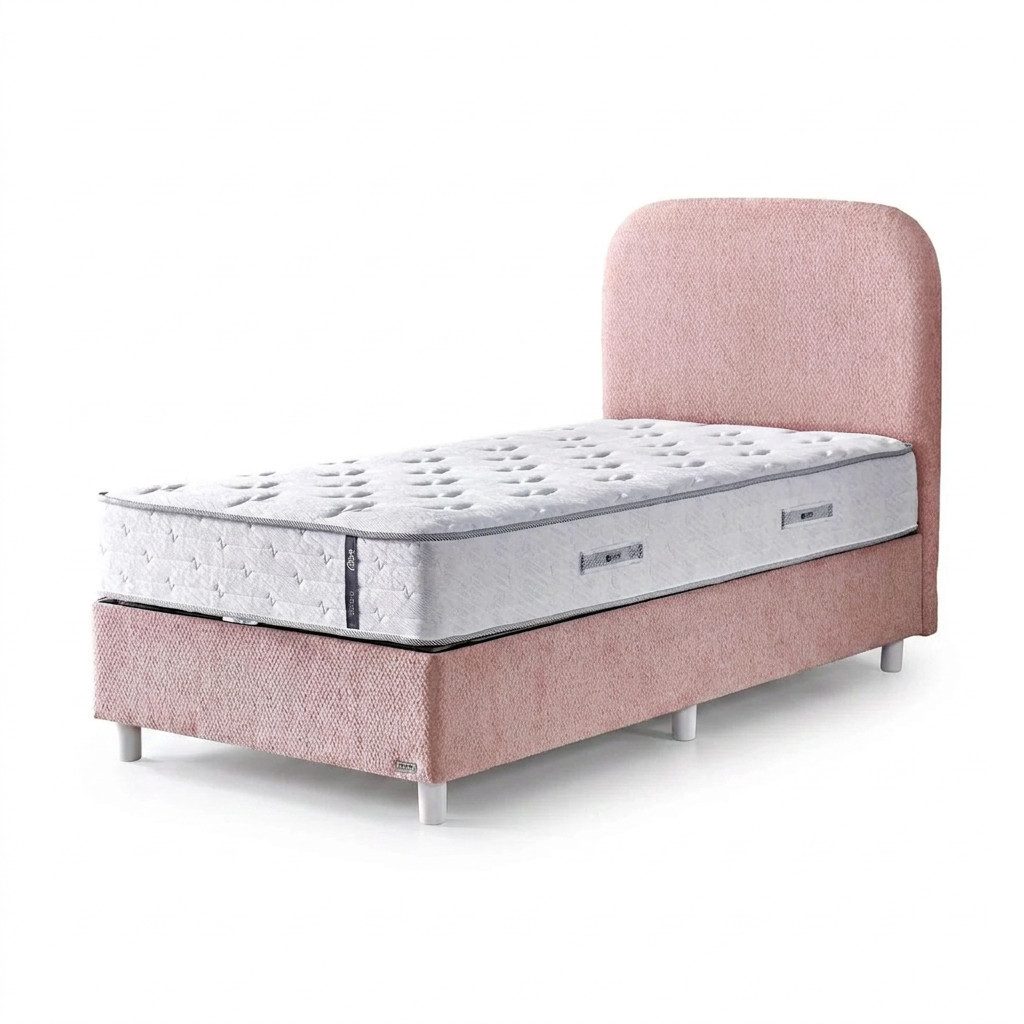 Bambi Kinderbett Boxspringbett mit Matratze und Kopfteil Kostenlose Lieferung (Set, Bettkasten, Kopfteil, Matratze), Geeignet für Jungen und Mädchen