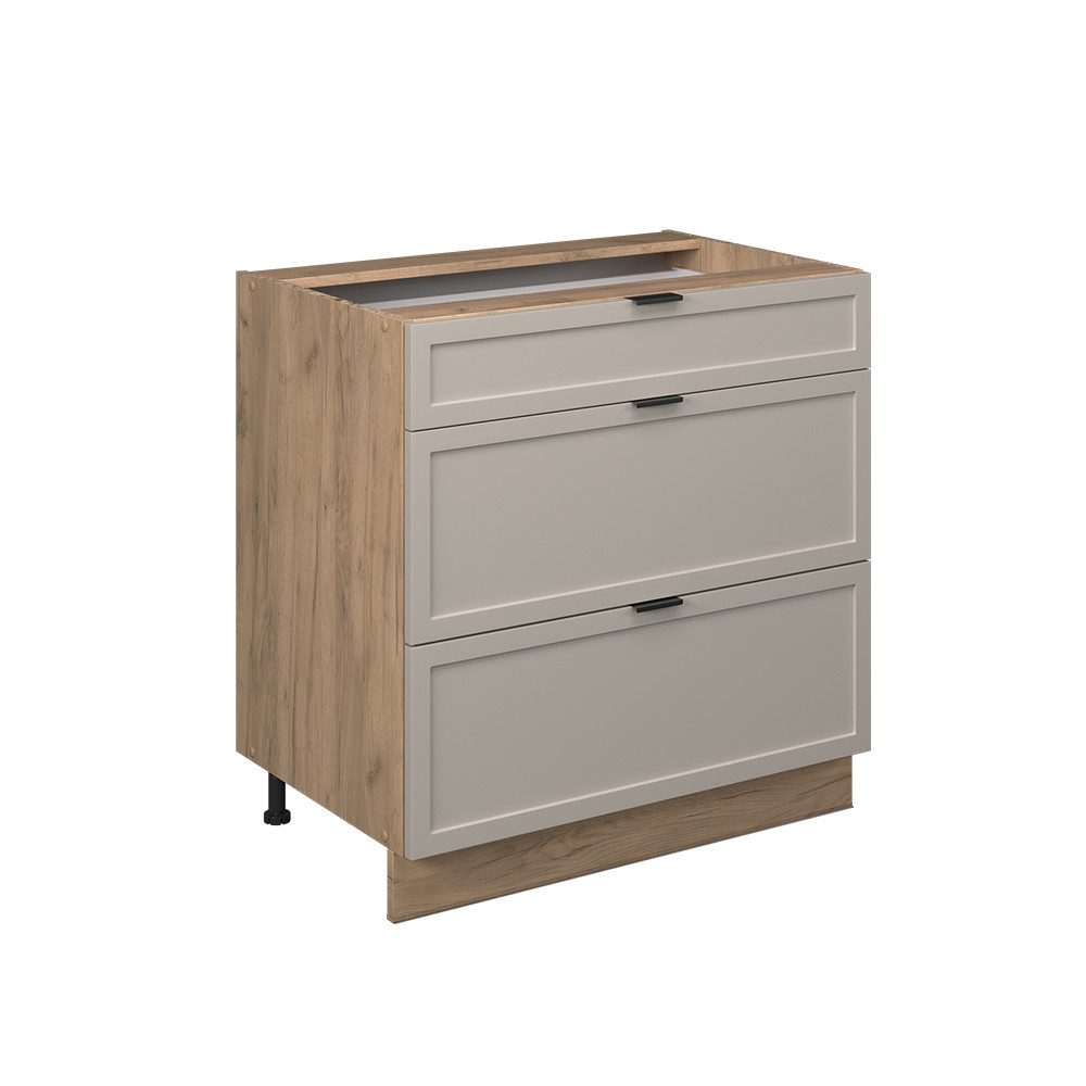 Vicco Unterschrank Fame-Line, GrauBeige/Goldkraft Eiche, 80 günstig online kaufen