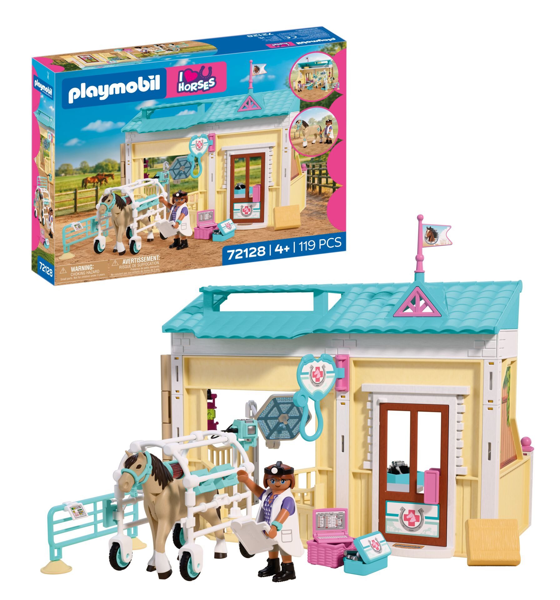 Playmobil® Tierarztpraxis (72128), I Love Horses Konstruktions-Spielset, (119 St), Made in Europe