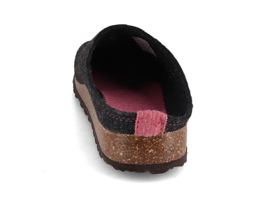 Tuffeln Filz-Pantoffeln Herzchen Damen Clogs mit Kork-Fußbett Hausschuh vegan aus 100% Tuf-Felt – Bild 5 von 5