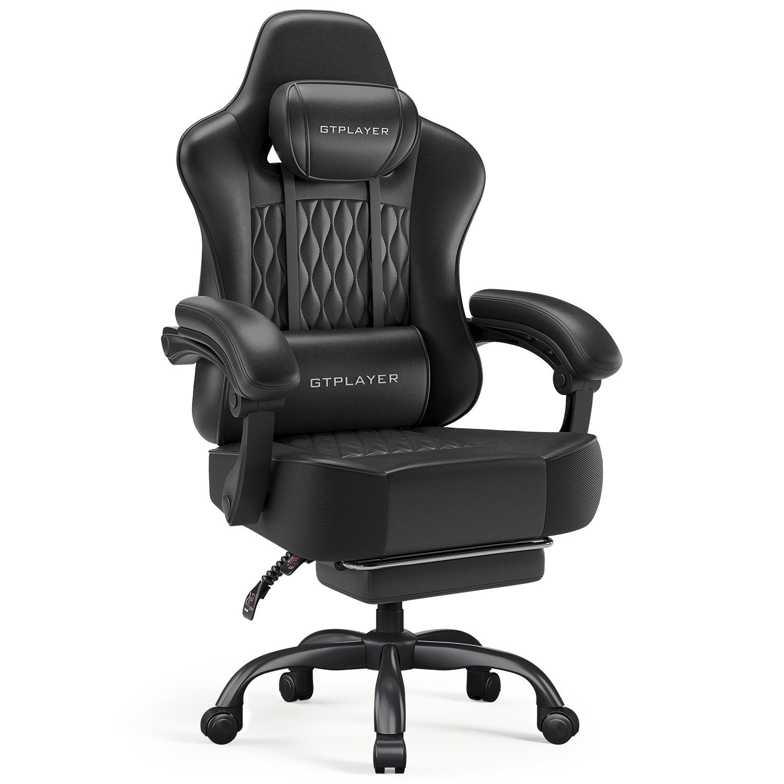 GTPLAYER Gaming-Stuhl Bürostuhl, Ergonomischer Pc Stuhl, Höhenverstellbarer Drehstuhl, mit Synchronmechanik und extradicker Sitzfläche