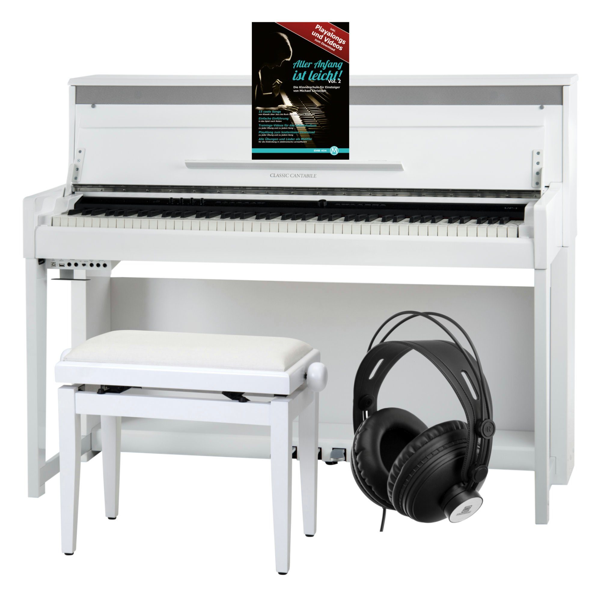 Digitalpiano UP-1 E-Piano Set - 88 gewichtete Tasten mit Graded Hammer-Tastatur