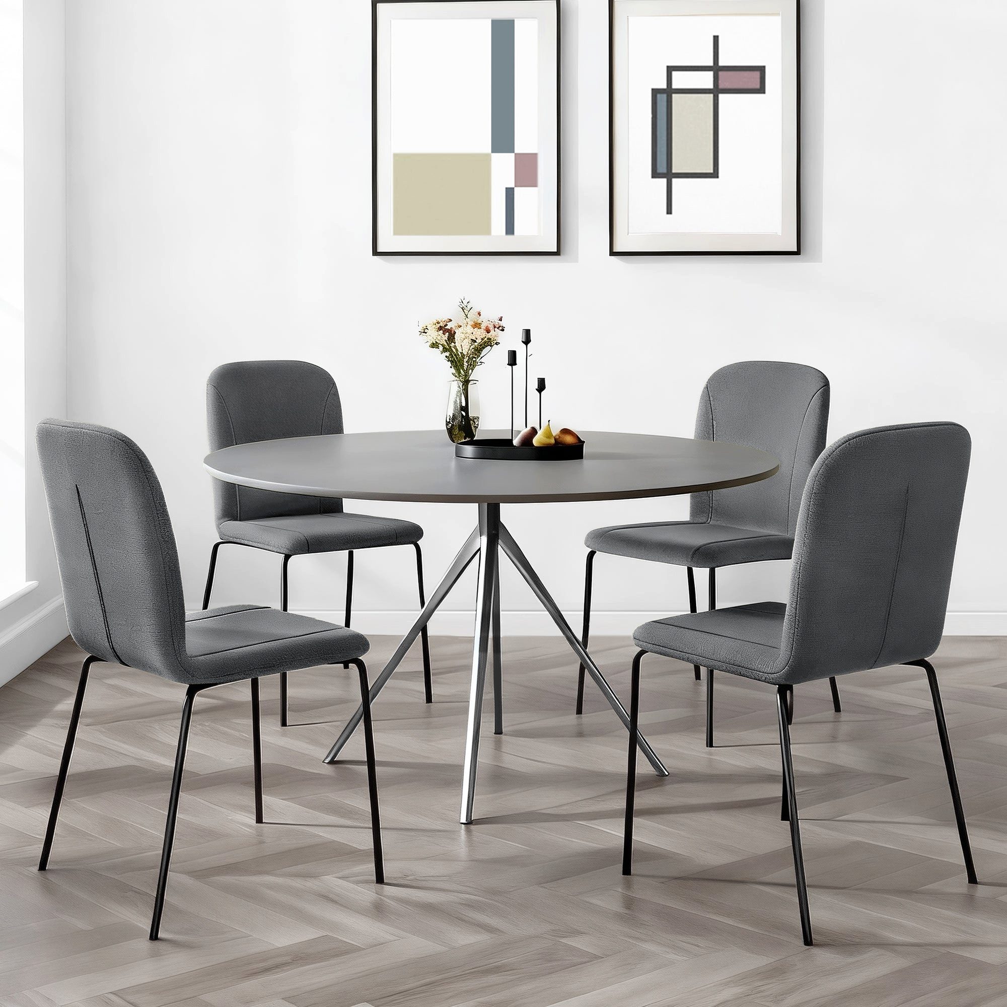 CHITA Esszimmerstuhl 4er Set stapelbar, ergonomisch, OEKO-TEX, Metallgestell (4er Set), Bürostuhl, Küchenstuhl, 4-Fuß-Stuhl, Stapelstuhl