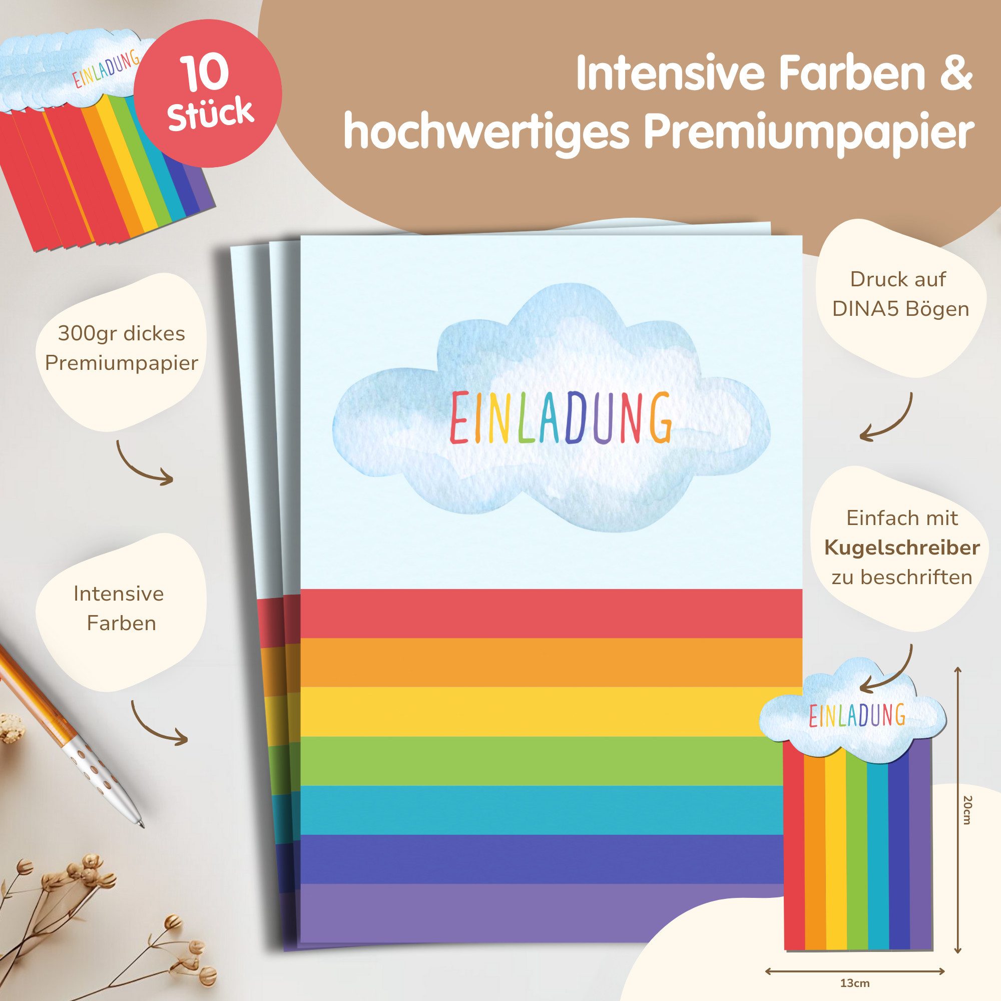 MeinBaby123® Einladungskarten zum selber Basteln, Einladungskarten Kindergeburtstag, Kindergeburtstag Einladungskarten DIY, Einladung Kindergeburtstag – Bild 4 von 5