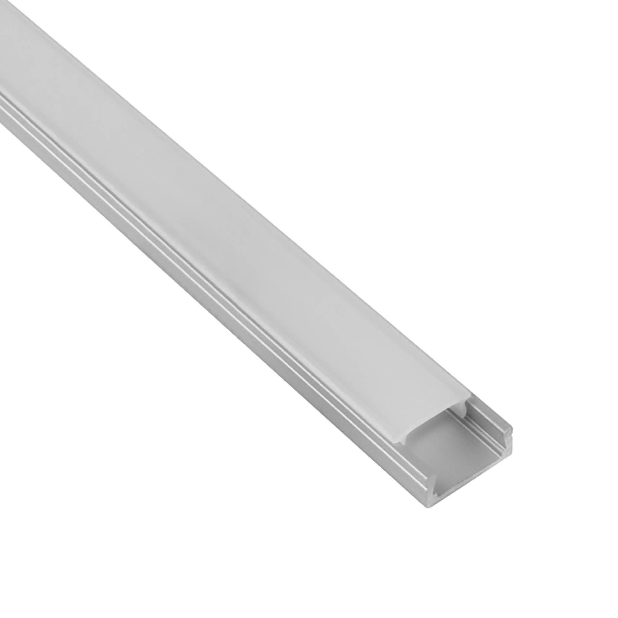 tktrading24 LED-Stripe-Profil A15 LED Aluprofil Silber mit Abdeckung – Premium LED-Profil