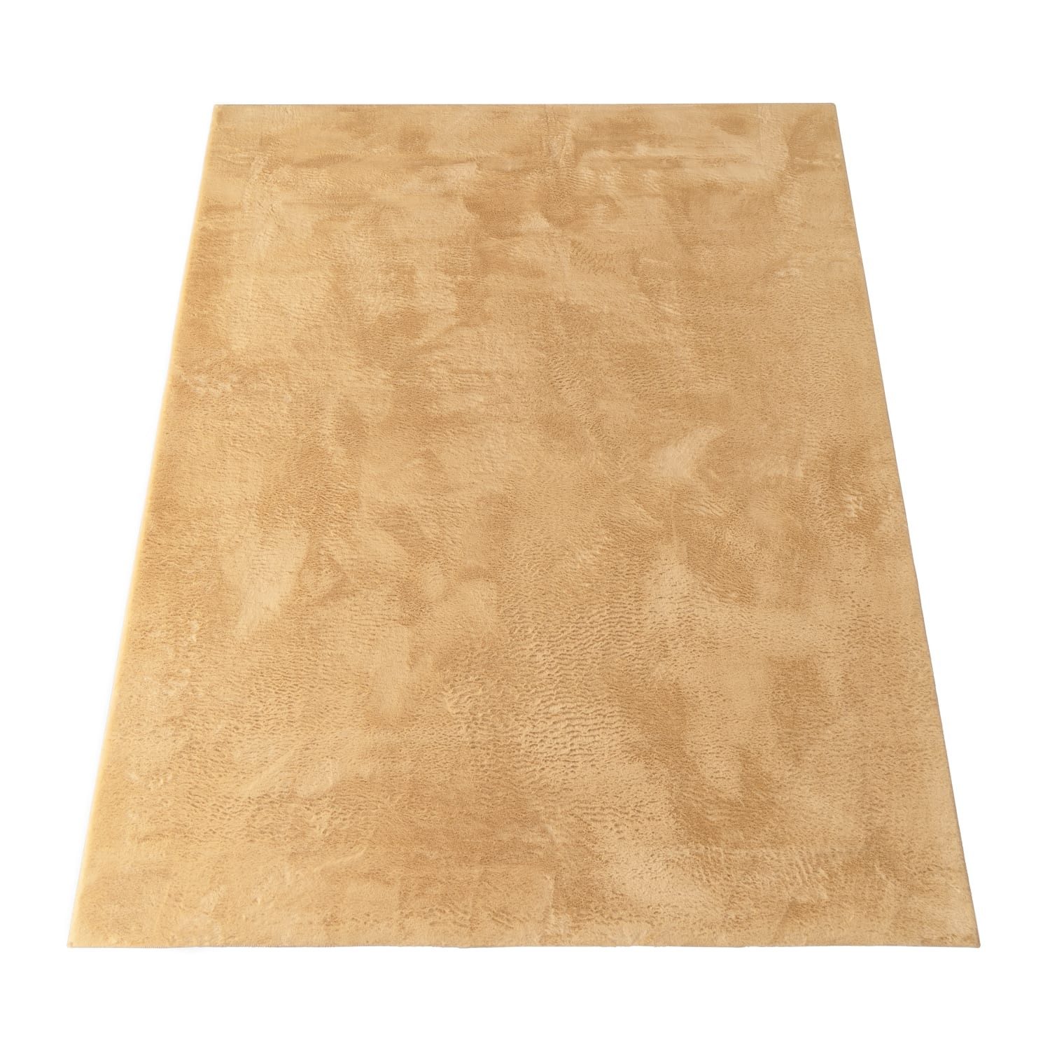 KADIMA DESIGN Teppich waschbar Einfarbig Wohnzimmer schmutzabweisend Teppich Kurzflor, Rechteckig, Höhe: 14 mm, Florhöhe: 10 mm, 100% Polyester, Läufer, 60x90cm, Gelb