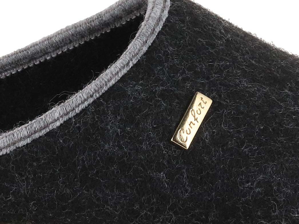 Tuffeln Filz-Pantoffeln Komfort Herren Clogs mit Kork-Fußbett Hausschuh vegan aus 100% Tuf-Felt