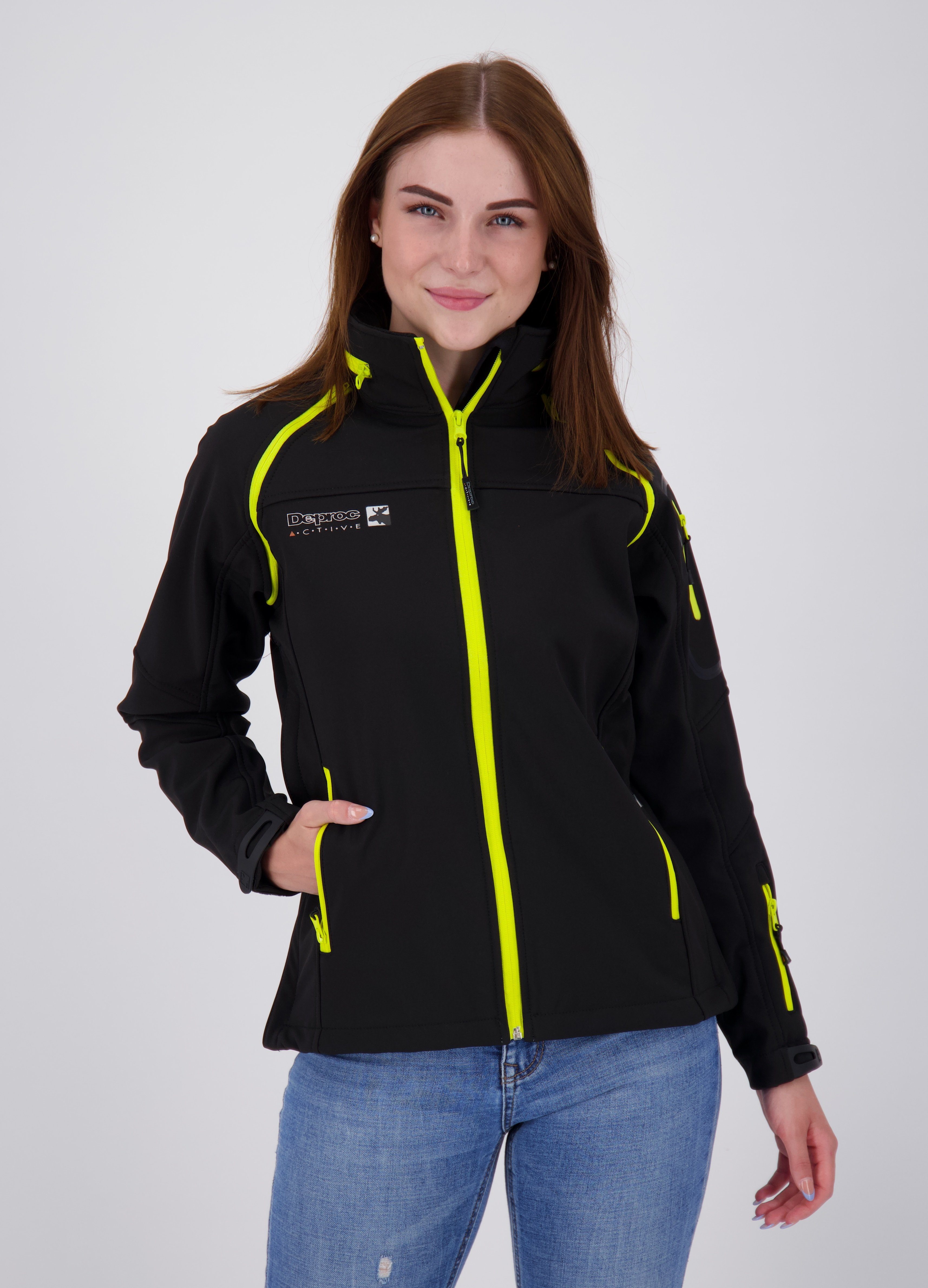 DEPROC Active Softshelljacke STANLEY PEAK II NEW CS WOMEN mit leicht abnehmbaren Ärmeln zur Weste änderbar